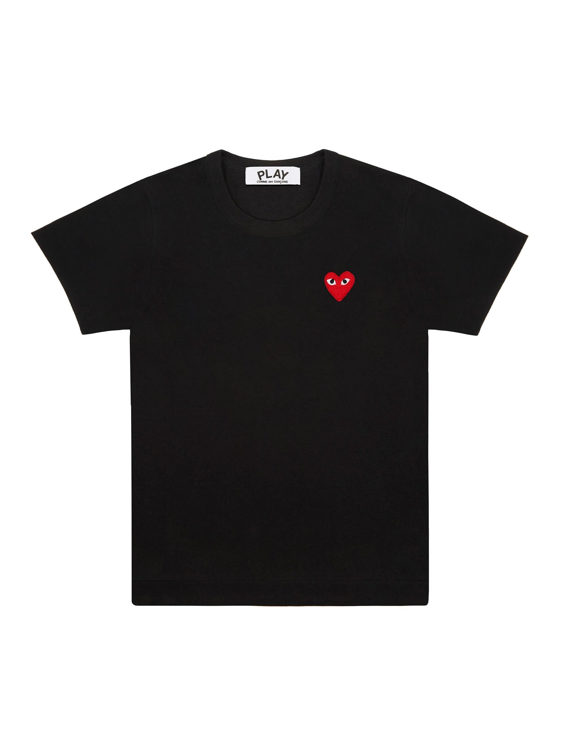 COMME DES GARCONS PLAY BASIC LOGO TEE BLACK