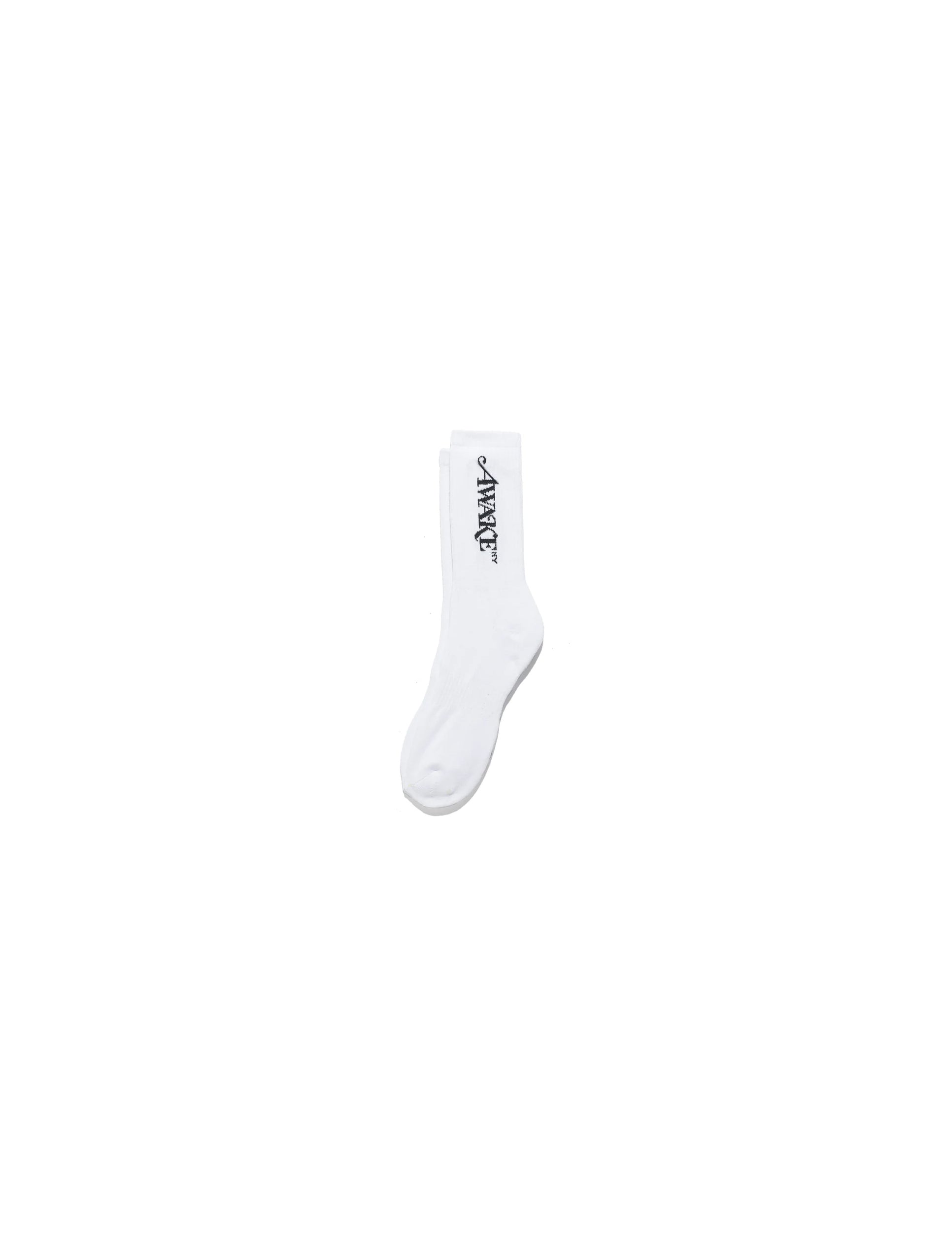 AWAKE NY LOGO SOCKS WHITE