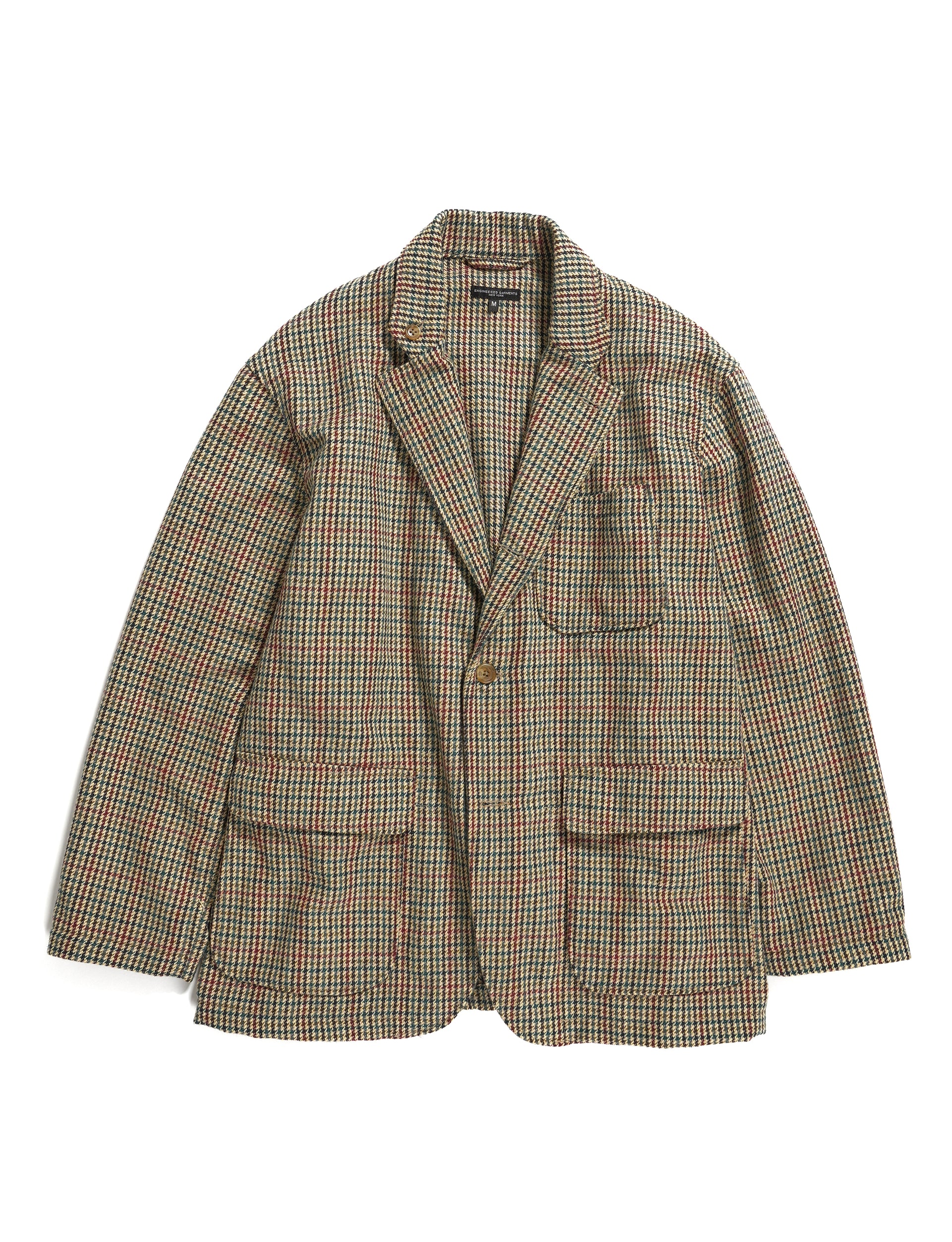 ENGINEERED GARMENTS Loiter Jacket Khaki Acrylic Wool Gunclub Check