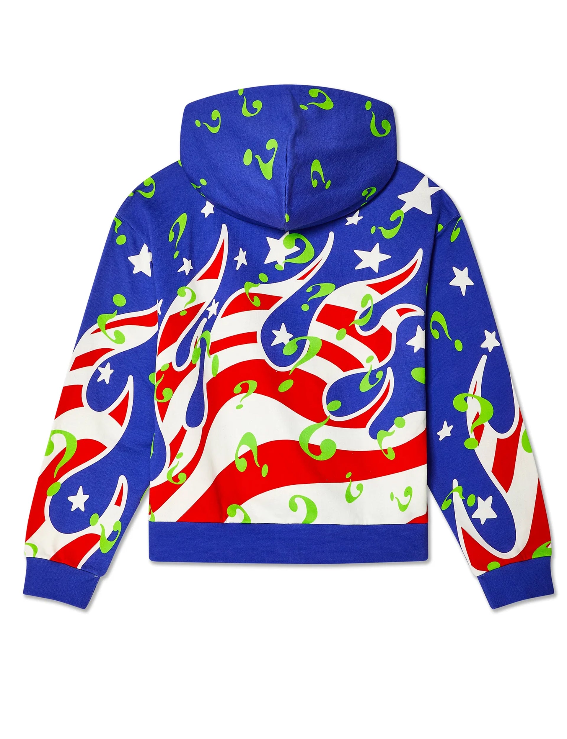 SKY HIGH FARM UNISEX FLAME HOODIE KNIT BLUE