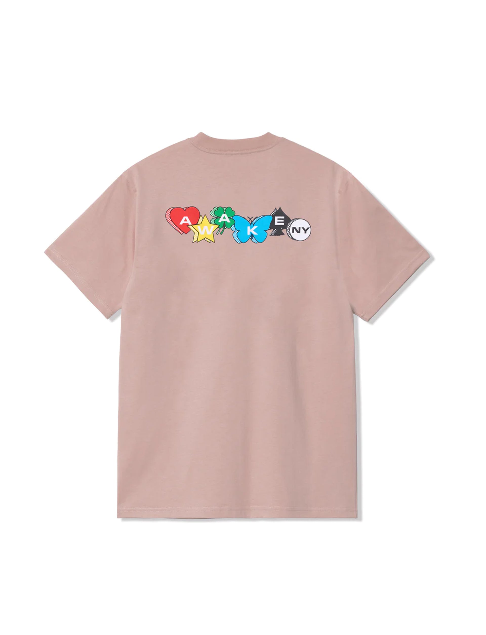 AWAKE NY PRINTED CHARM LOGO TEE MAUVE