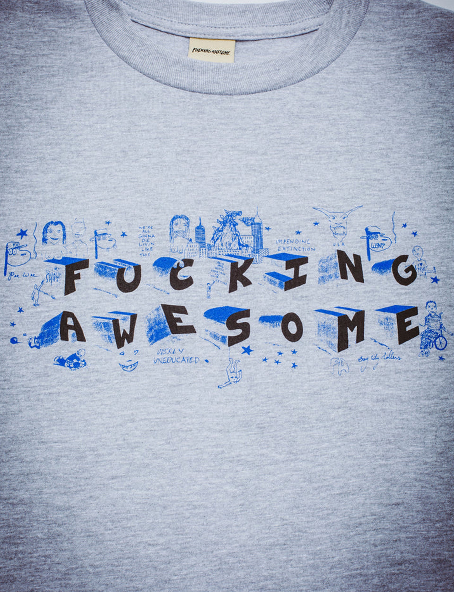Fucking Awesome Screwball Loco Short Sleeve Tee GREY