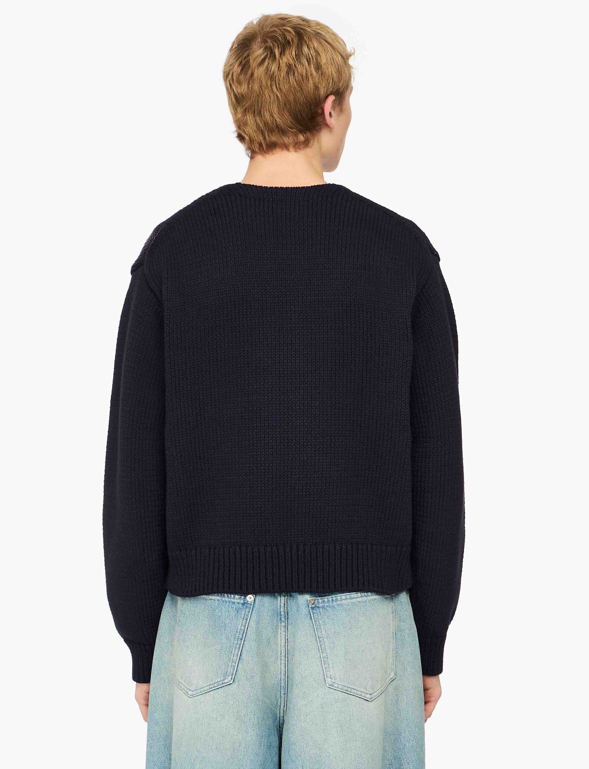 JW ANDERSON CAKE' GRAPHIC SWEATER BLUE