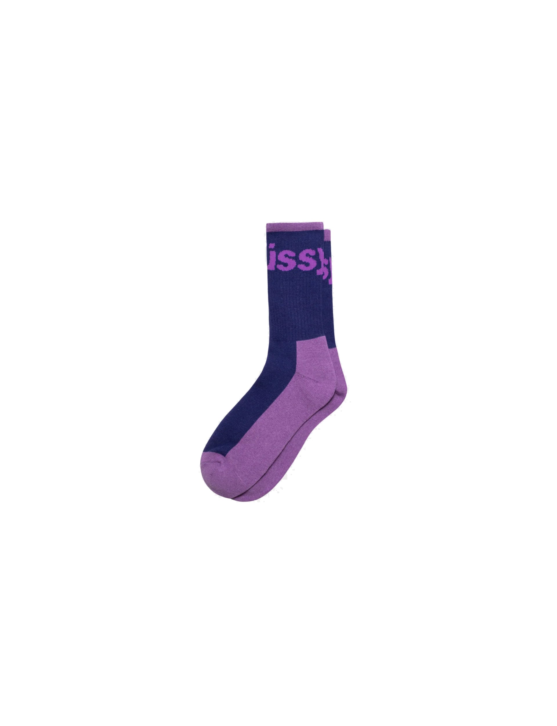 STÜSSY LOGO JACQUARD TRAIL SOCKS VIOLET