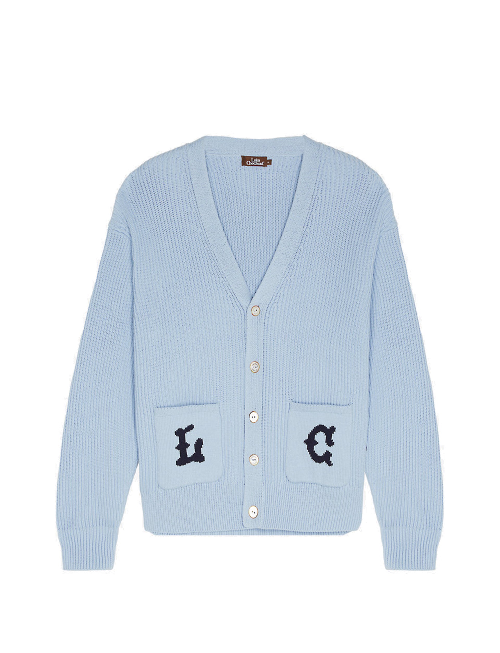 LATE CHECKOUT LIGHT BLUE LC CARDIGAN