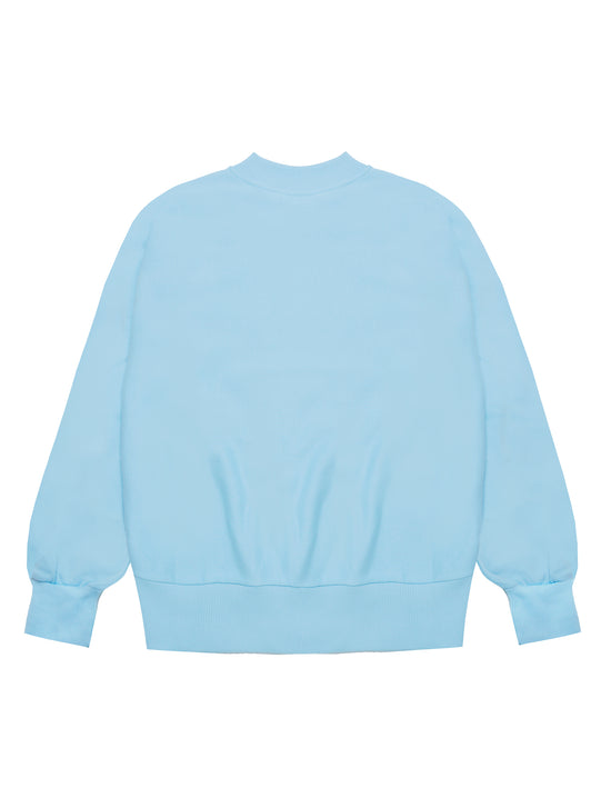 LATE CHECKOUT Baby Blue Crewneck Sweatshirt Blue