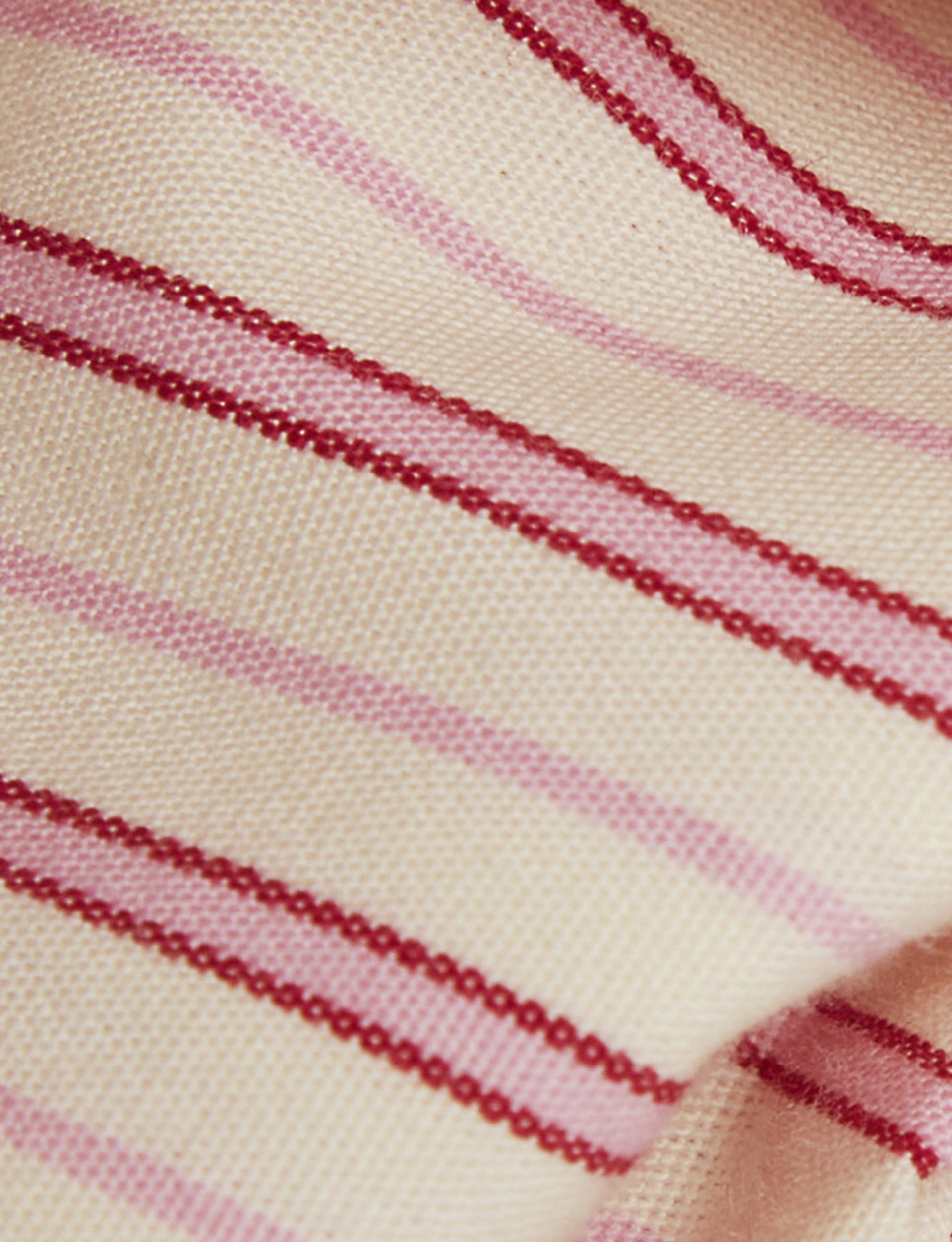 LATE CHECKOUT WHITE/PINK STRIPED FLAG WESTERN SHIRT