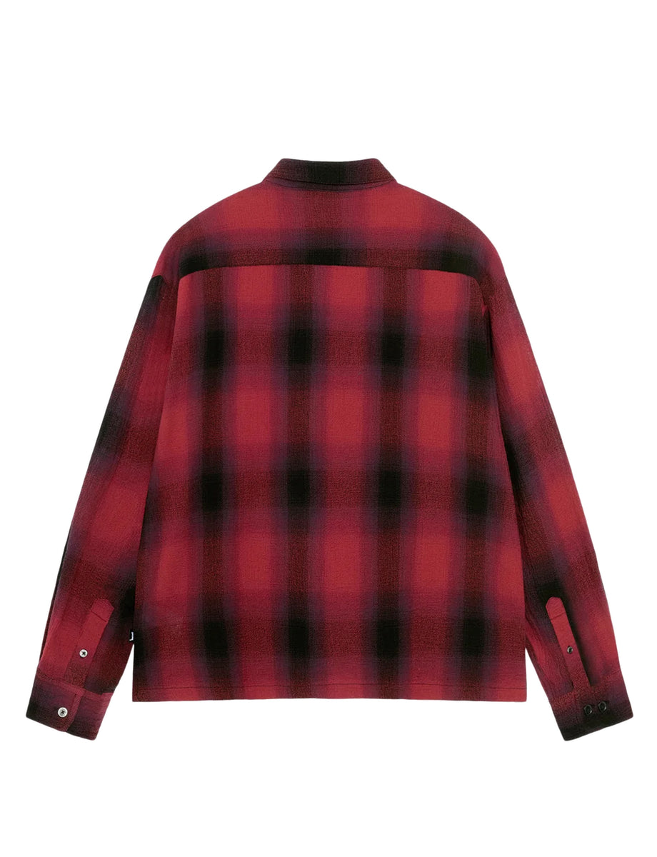 STÜSSY Loose Weave Plaid Shirt RED - minishopmadrid