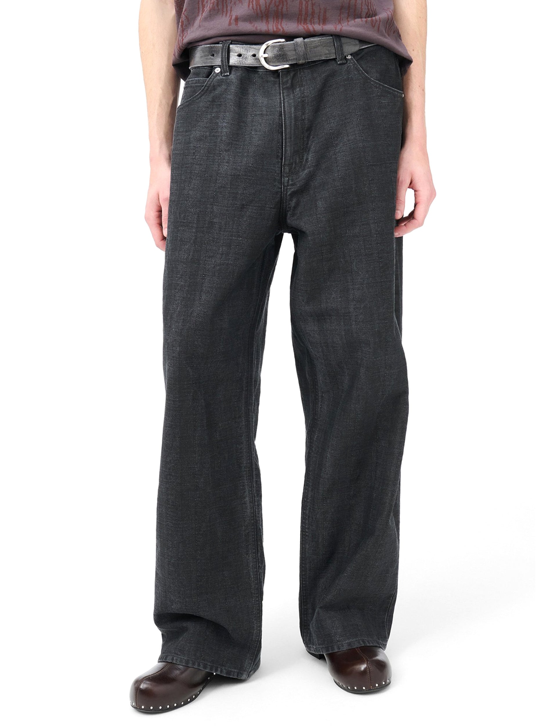 OUR LEGACY VAST CUT Black Coated Herringbone