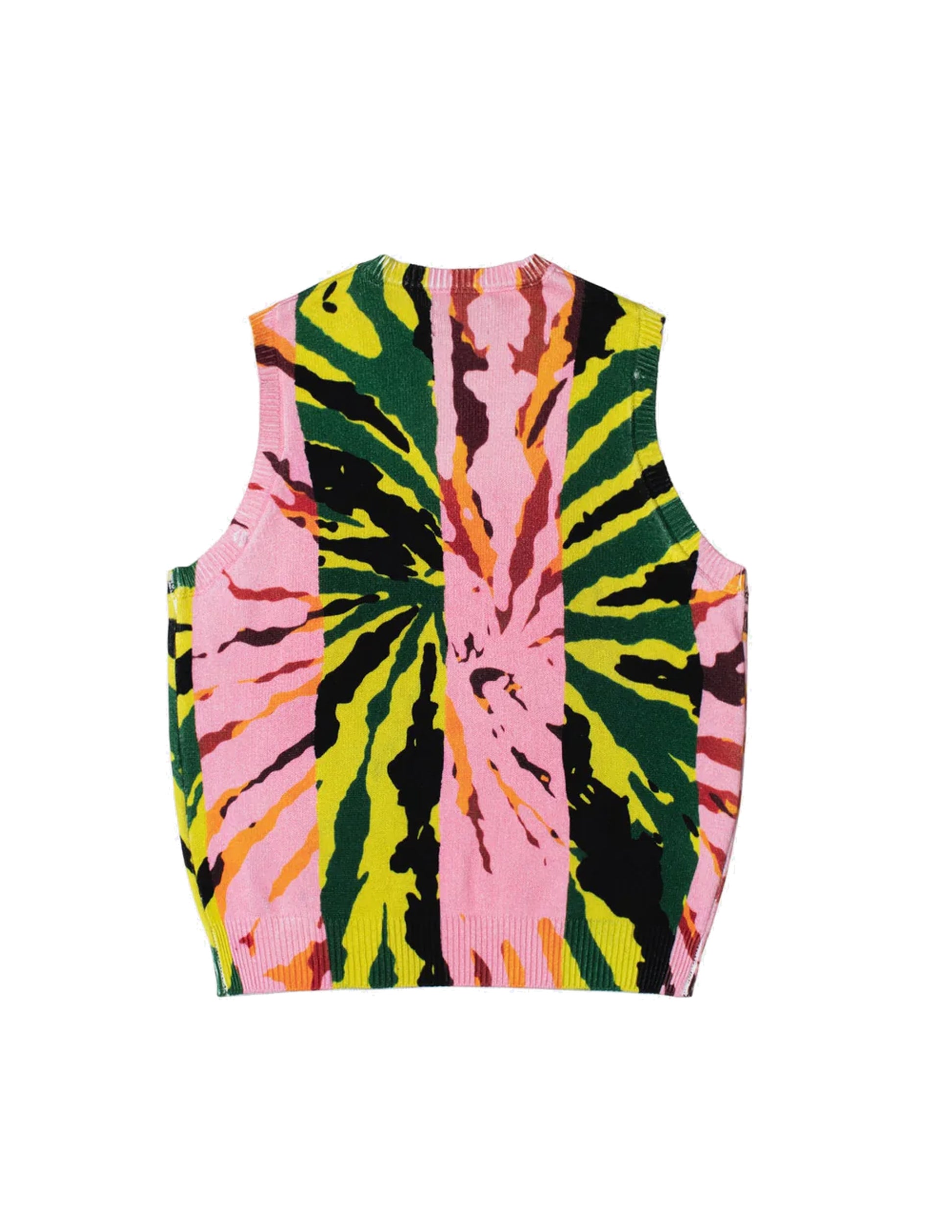 STÜSSY PRINTED SWEATER VEST PINK