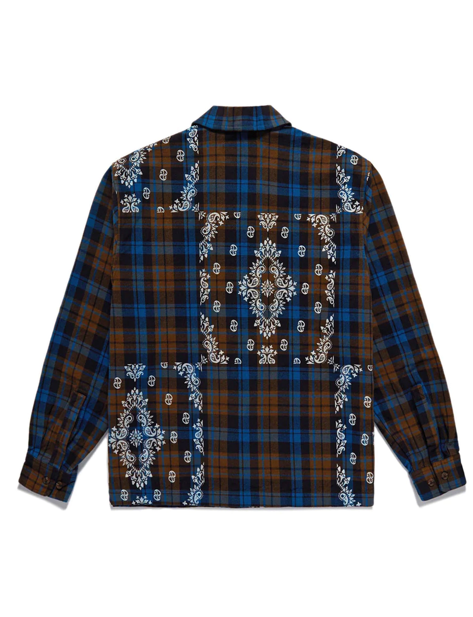 AWAKE NY PAISLEY PRINTED FLANNEL SHIRT BROWN MULTI
