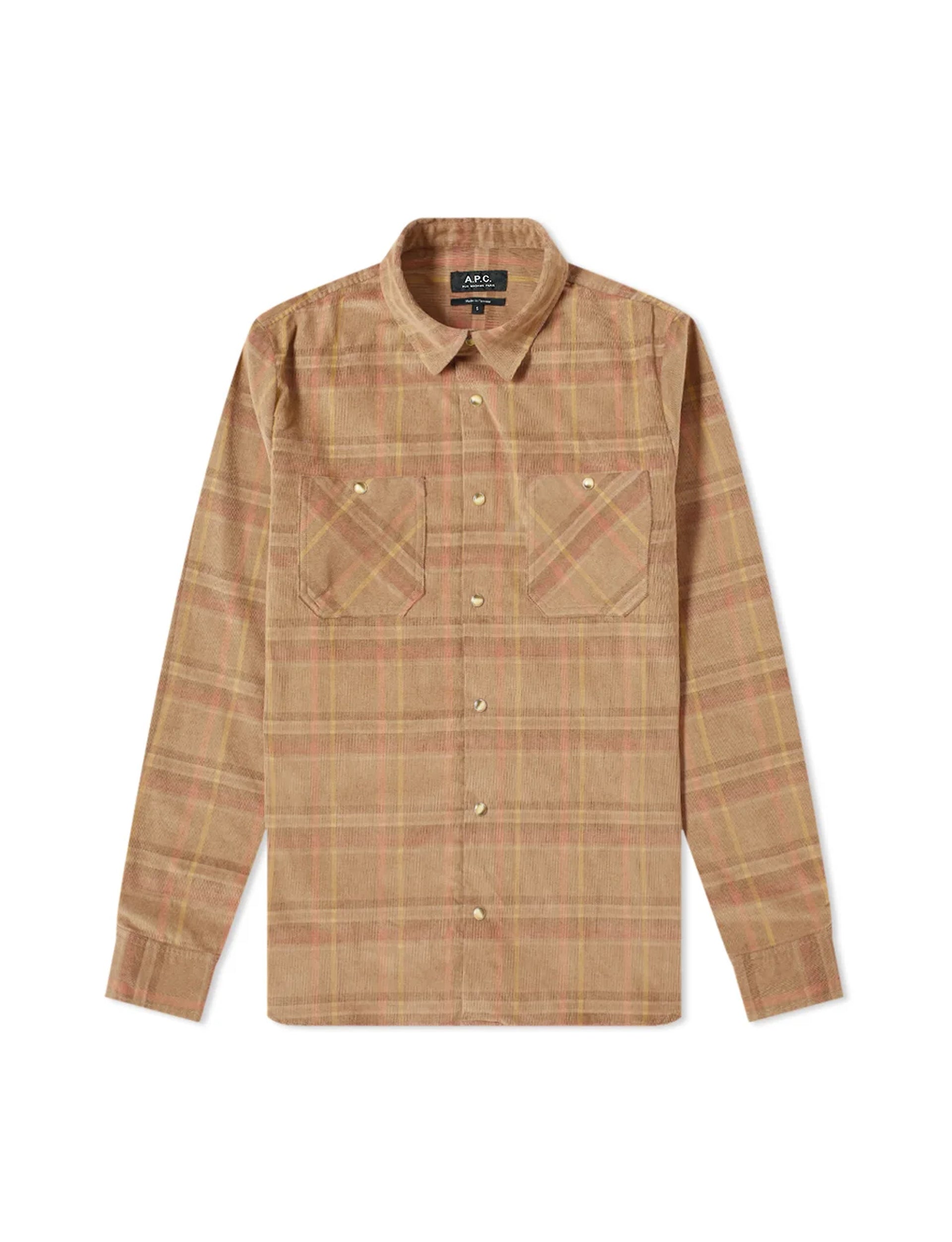 A.P.C.  Tundra Checked Cotton-Corduroy Shirt