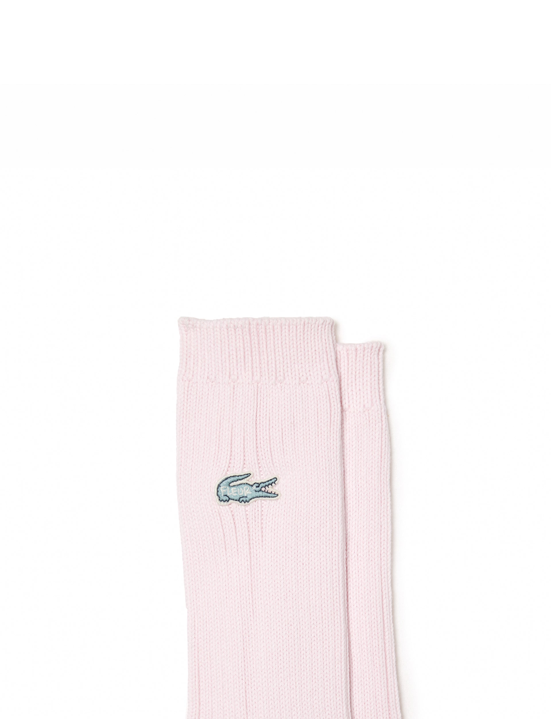 Lacoste x le FLEUR* Ribbed Socks Pink