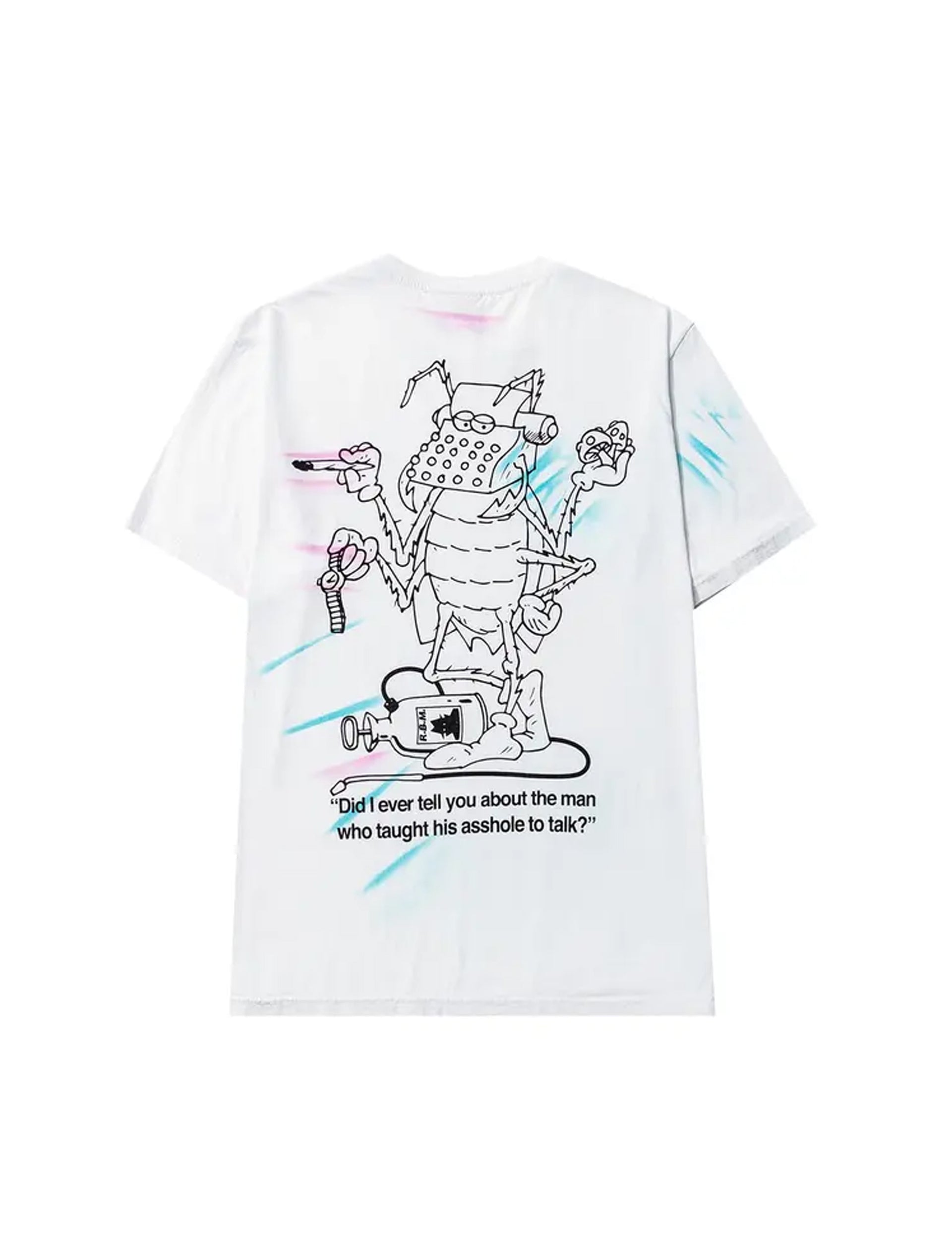 REAL BAD MAN ASSHOLE SS TIE DYE TEE WHITE