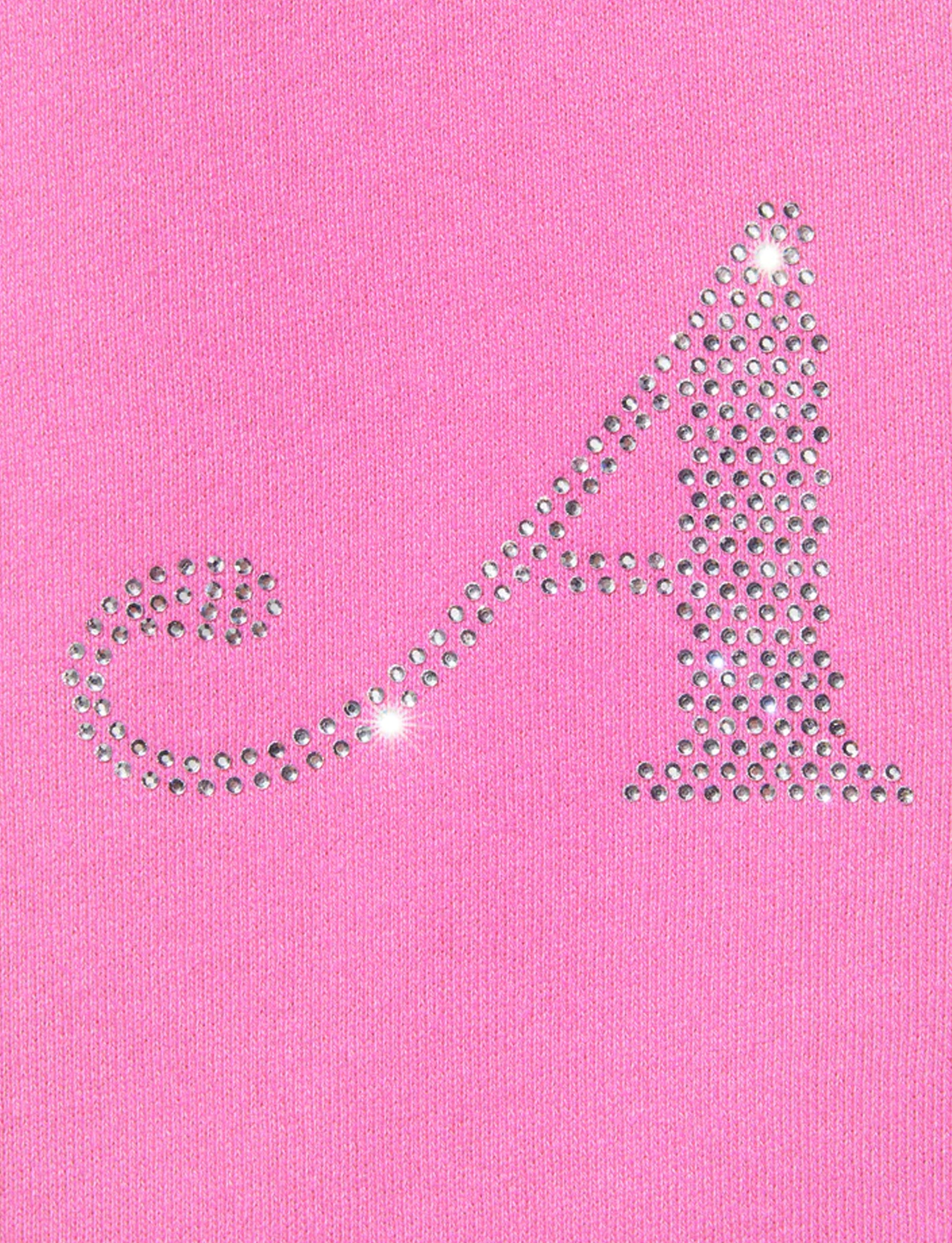 AWAKE NY RHINESTONE ZIP UP PINK