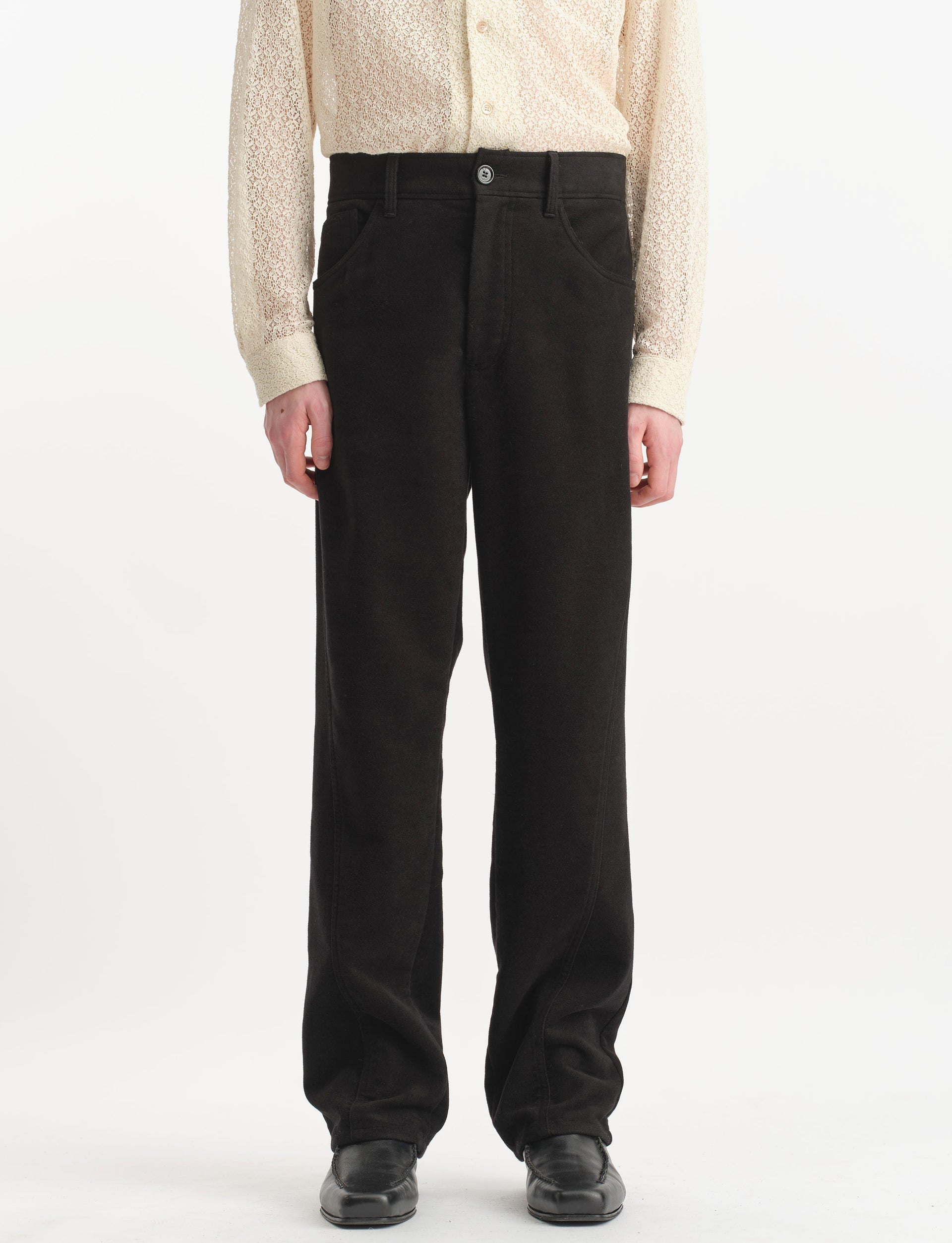 SÉFR SANTANA TROUSER BLACK VELOUR