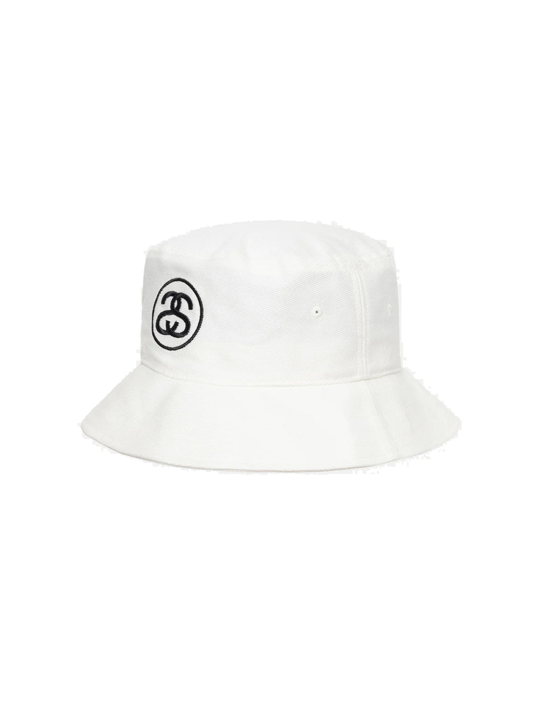STÜSSY SS LINK DEEP BUCKET HAT WHITE