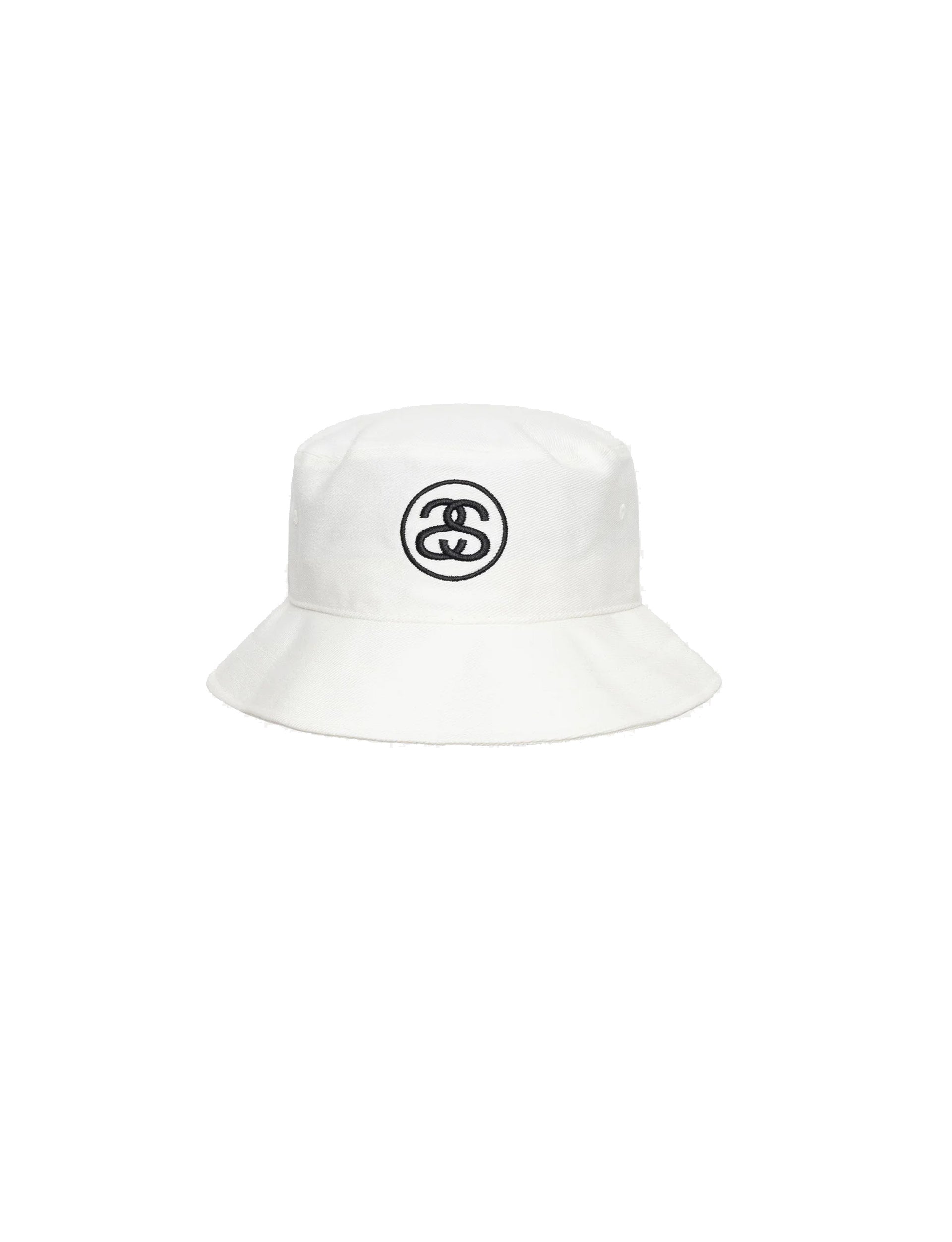 STÜSSY SS LINK DEEP BUCKET HAT WHITE