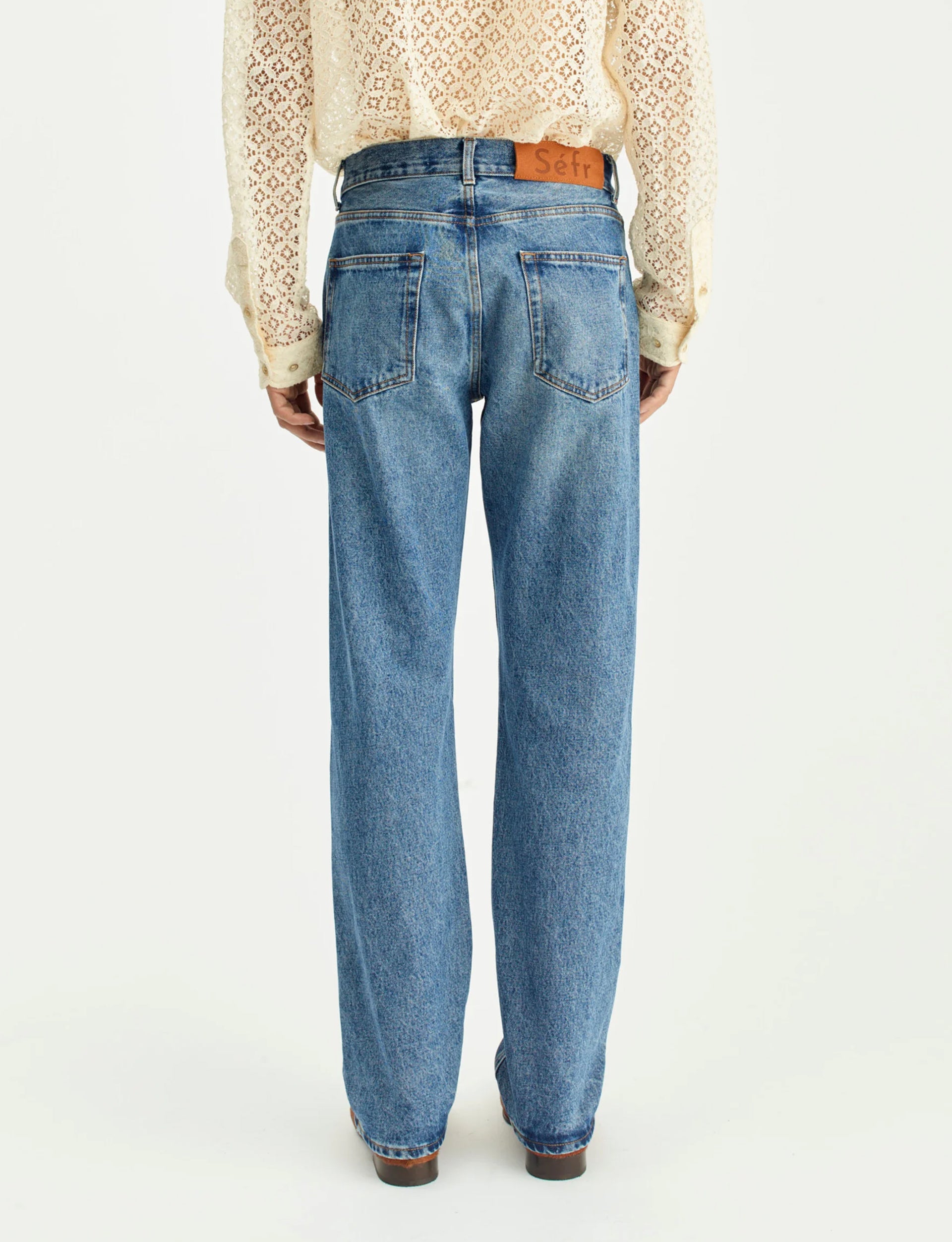 SÉFR STRAIHT CUT JEANS WORN WASH