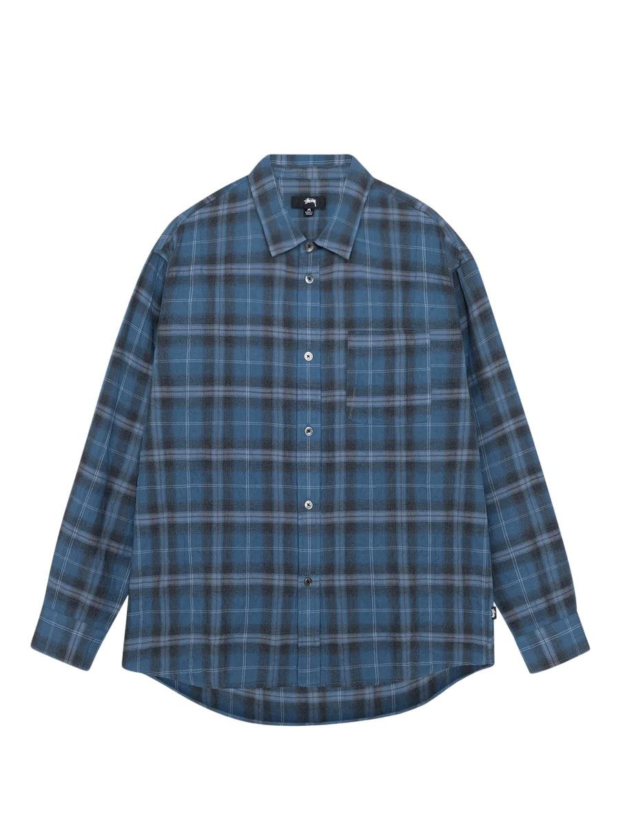 STÜSSY Beach Plaid Shirt blue - minishopmadrid