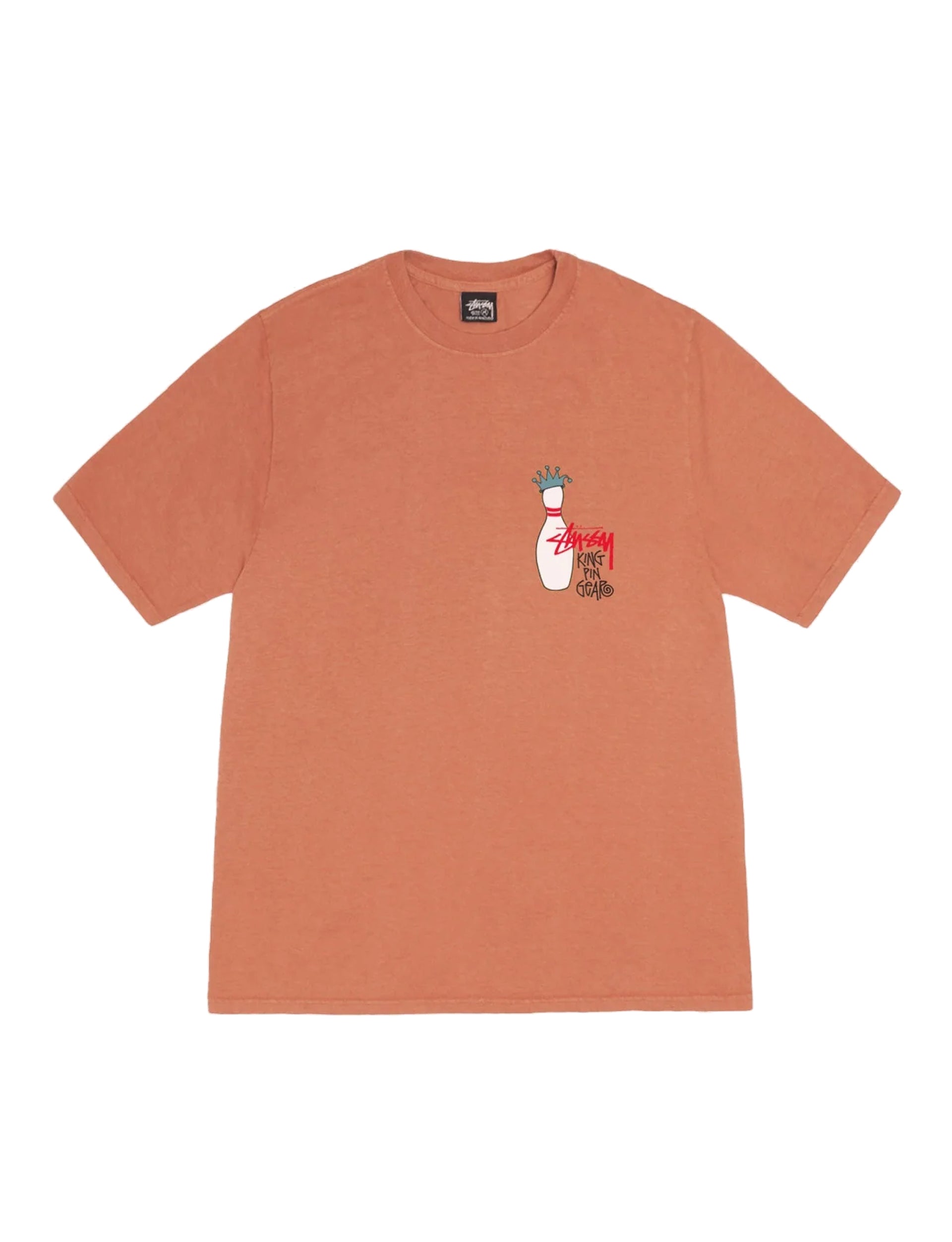 STÜSSY KINGPIN TEE PIGMENT DYED RUST