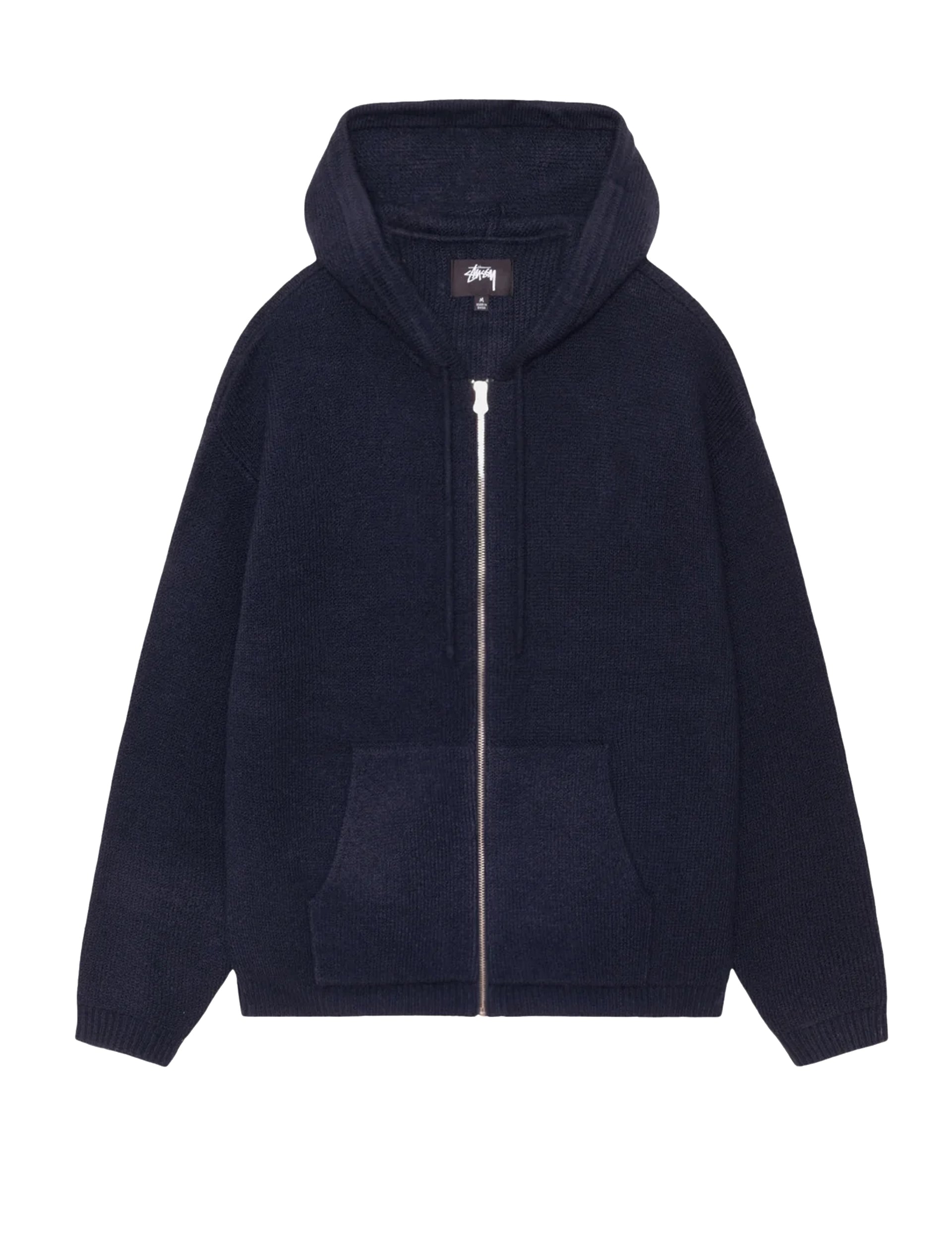 STÜSSY Zip Up Hooded Sweater NAVY