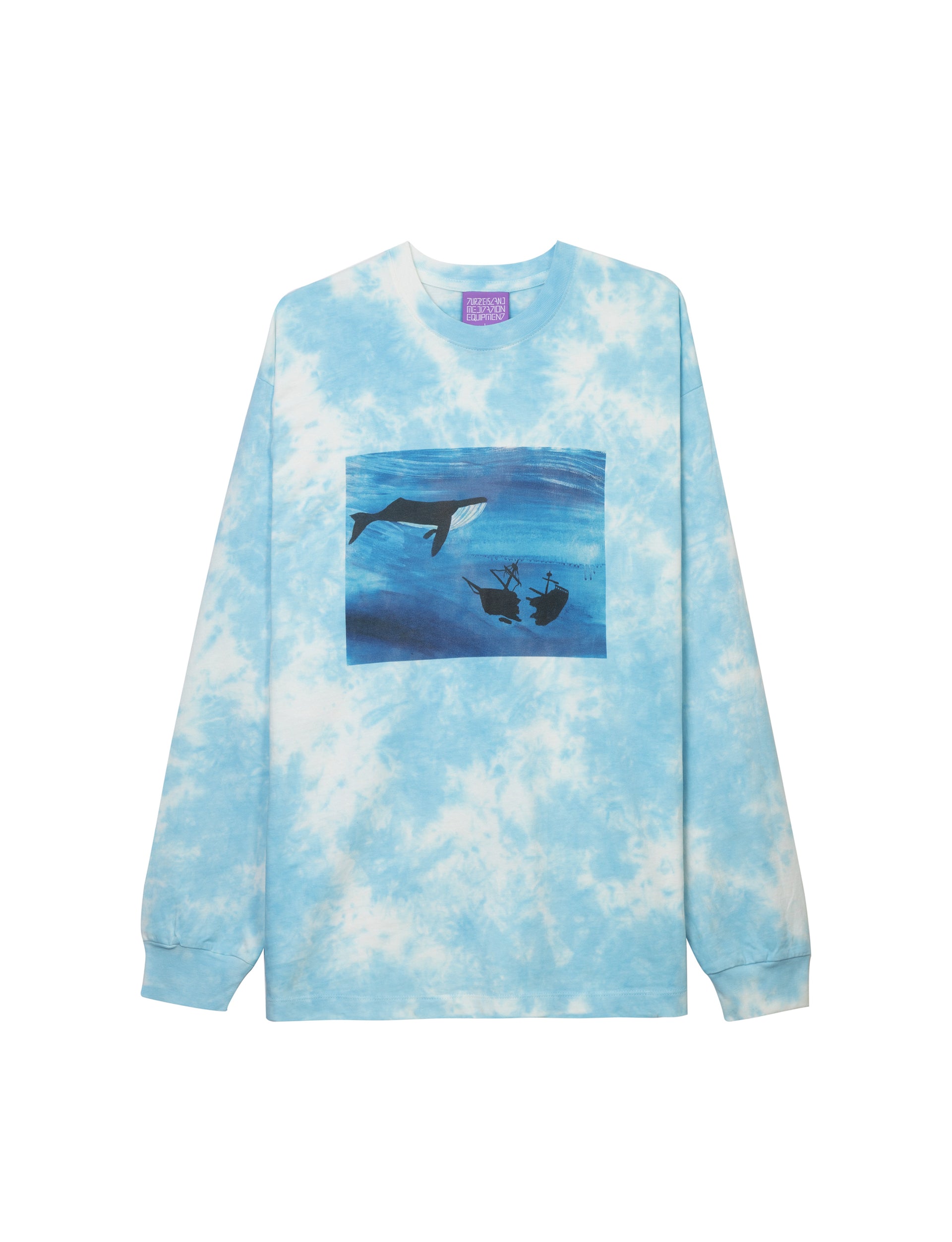 TURTLE ISLAND MEDITATION WHALE TIE DYE LS TEE