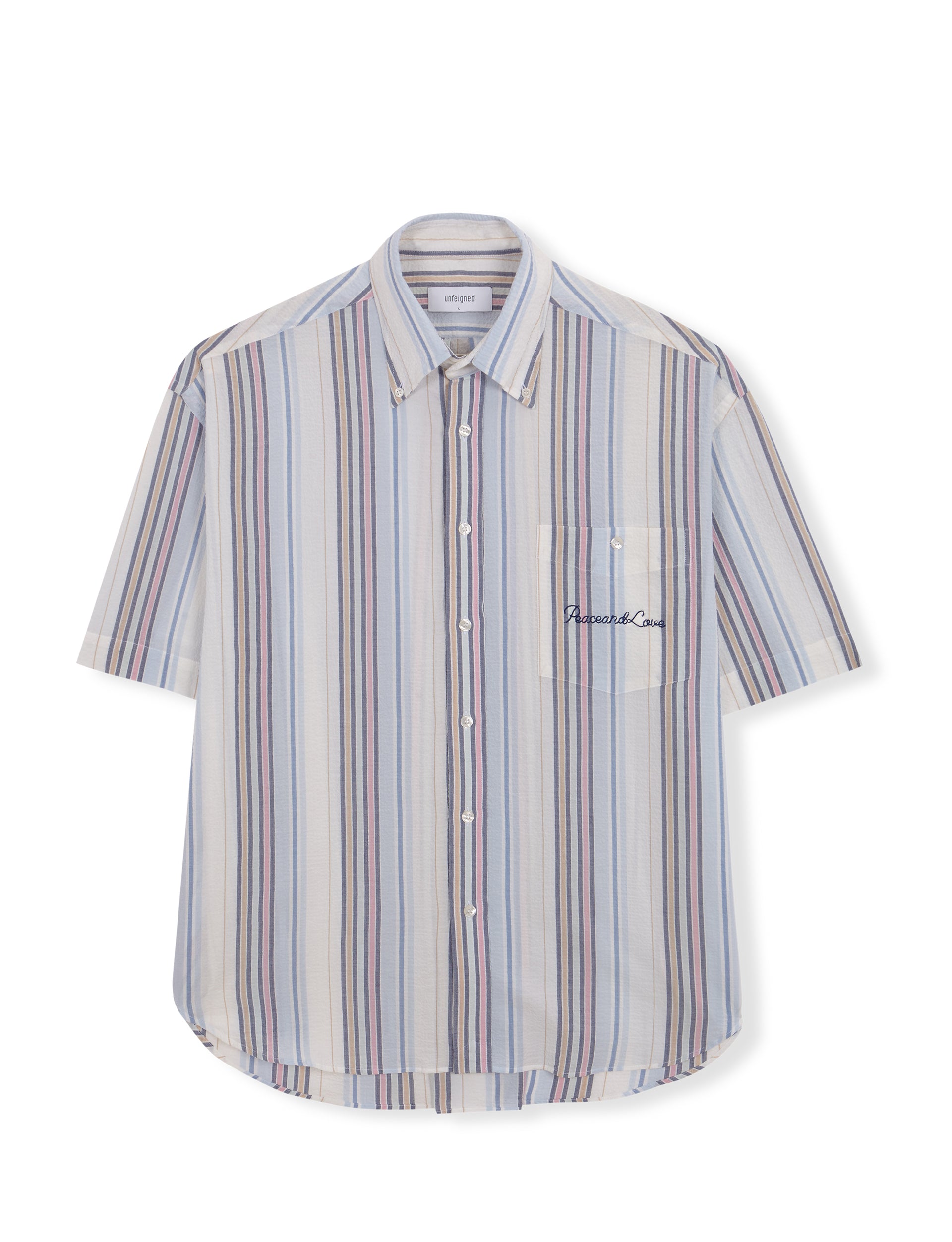 UNFEIGNED X MINISHOPMADRID SEERSUCKER SHIRT BLUES