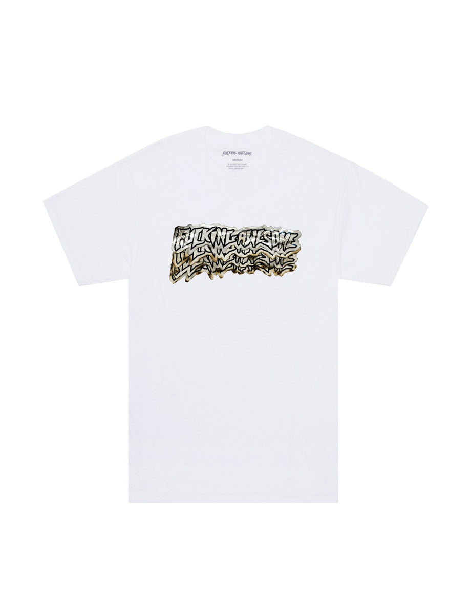 【Fucking Awesome】Sticker Logo Burn Tシャツ コットン 半袖 X23433419843cop3iacopia_e3f76a