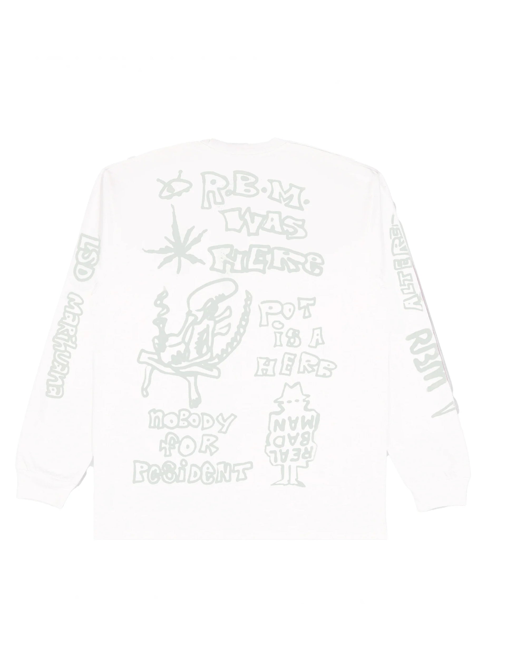 REAL BAD MAN YOUTH PART LS TEE WHITE
