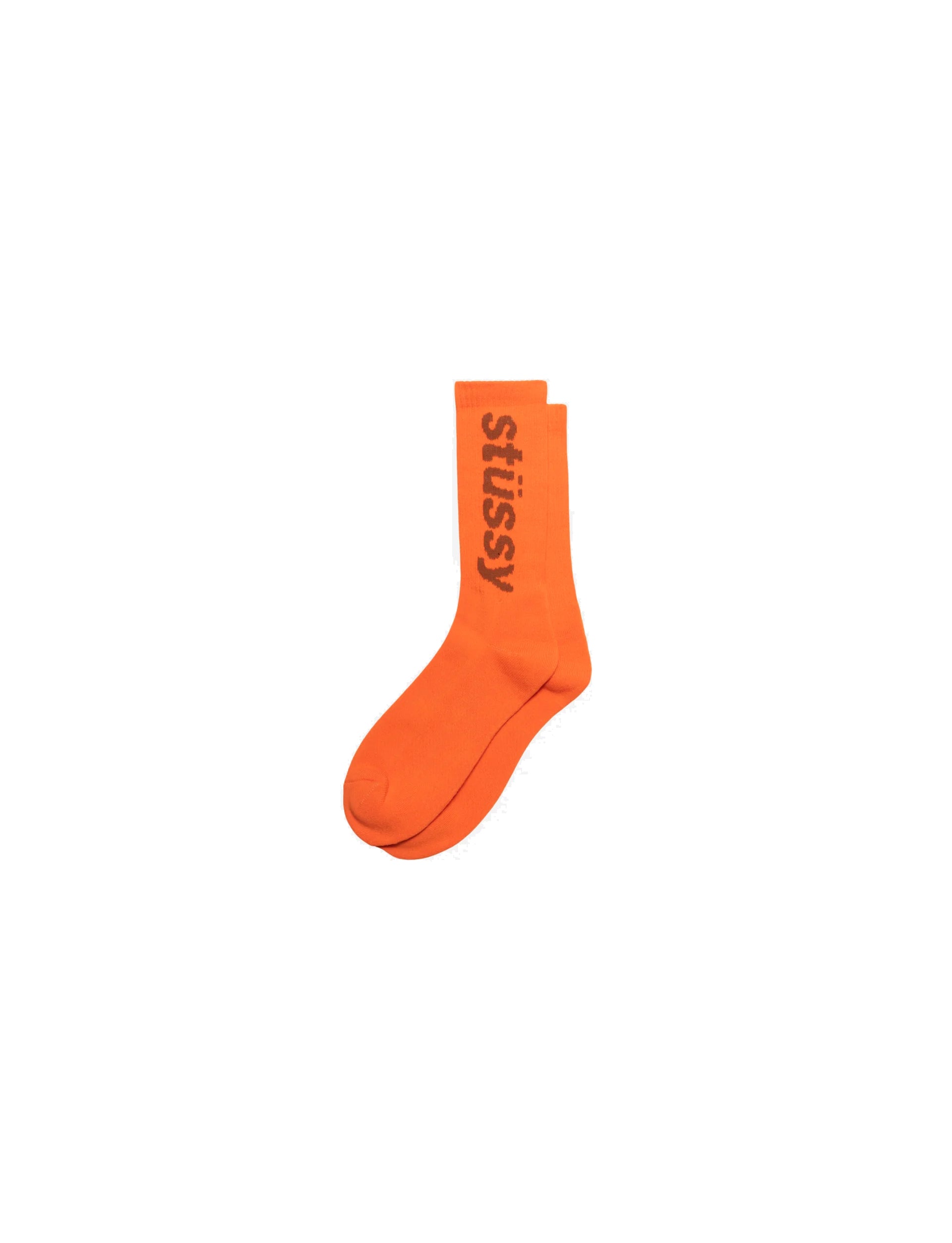STÜSSY HELVETICA CREW SOCKS ORANGE