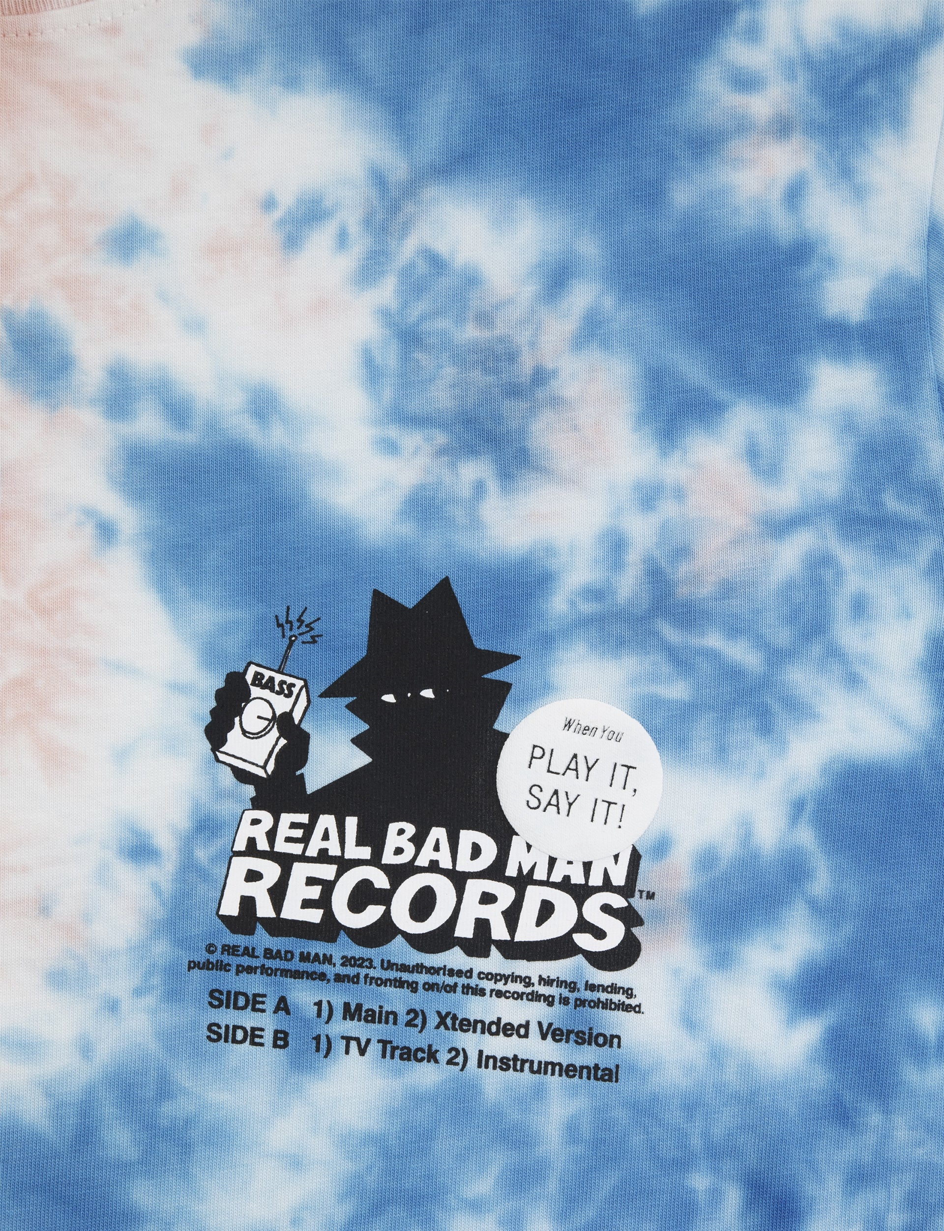 REAL BAD MAN RECORDS SS TEE PINK CORRAL