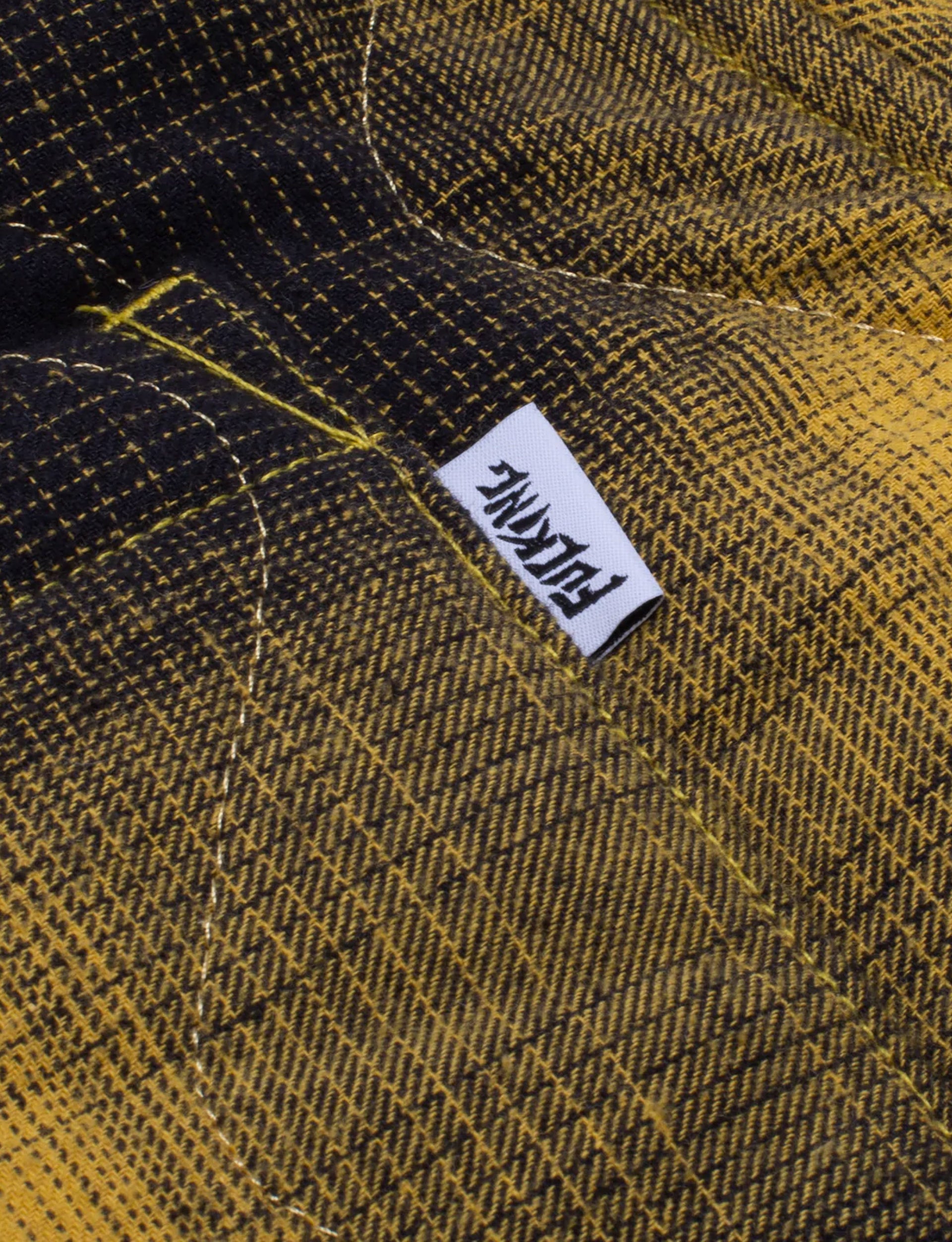 FUCKING AWESOME LIGHTWEIGHT REVERSIBLE FLANNEL JACKET YELLOW/BLACK