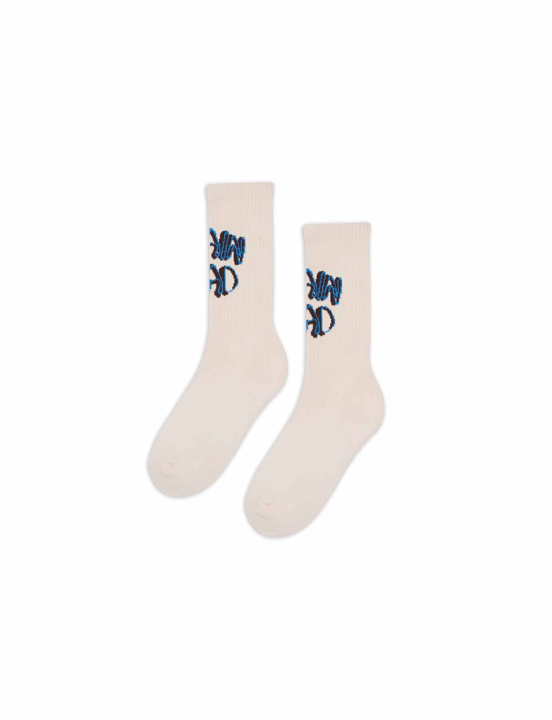 BRAIN DEAD STRINGY SOCKS - WHITE