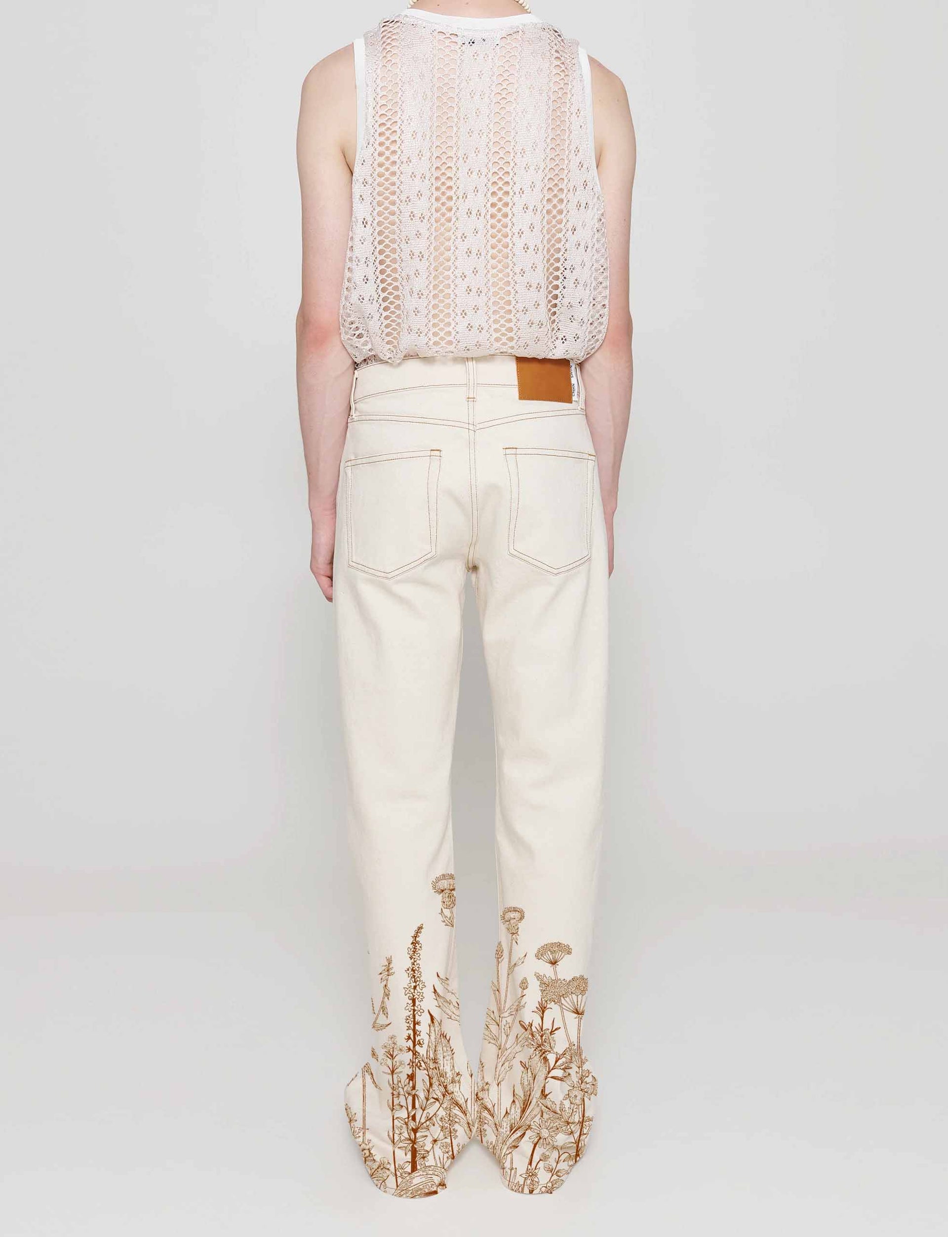 CMMN SWDN Jonah ECRU Floral TROUSER