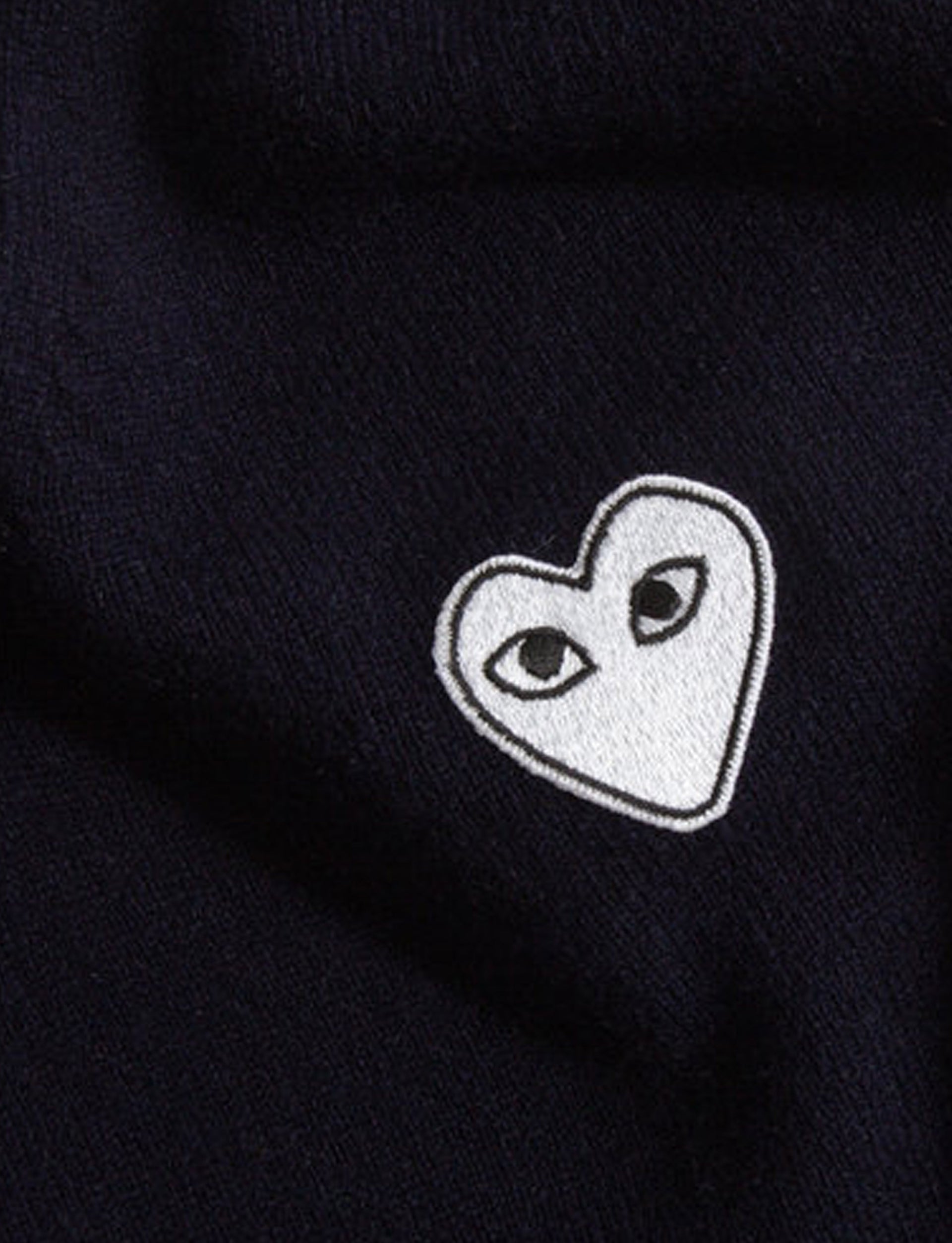COMME DES GARÇONS PLAY MEN WHITE HEART PULLOVER