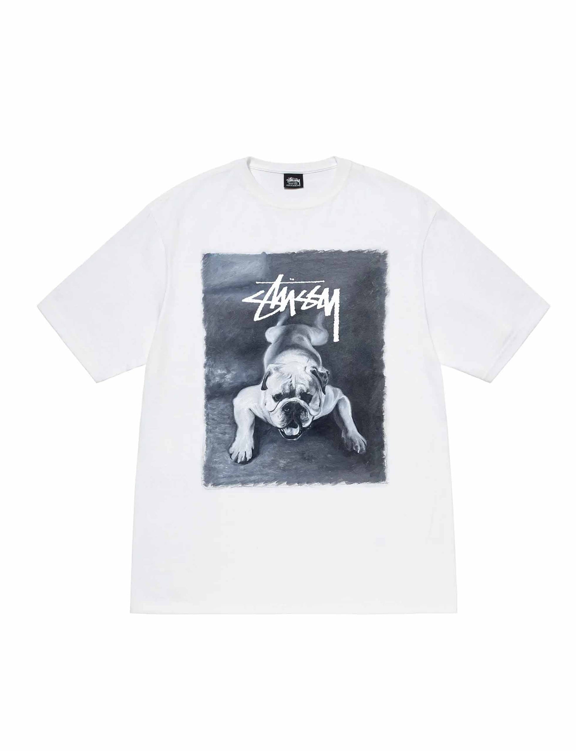 STÜSSY Bulldog Tee WHITE