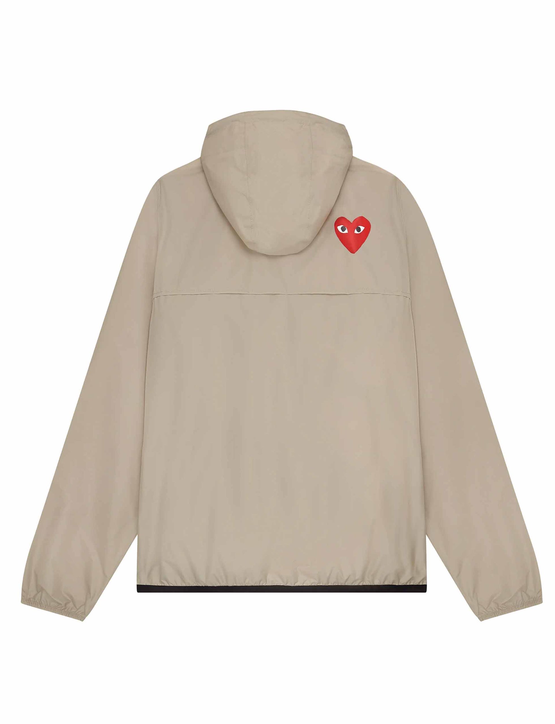 COMME DES GARÇONS PLAY X K-Way Half Zip Jacket (Beige)