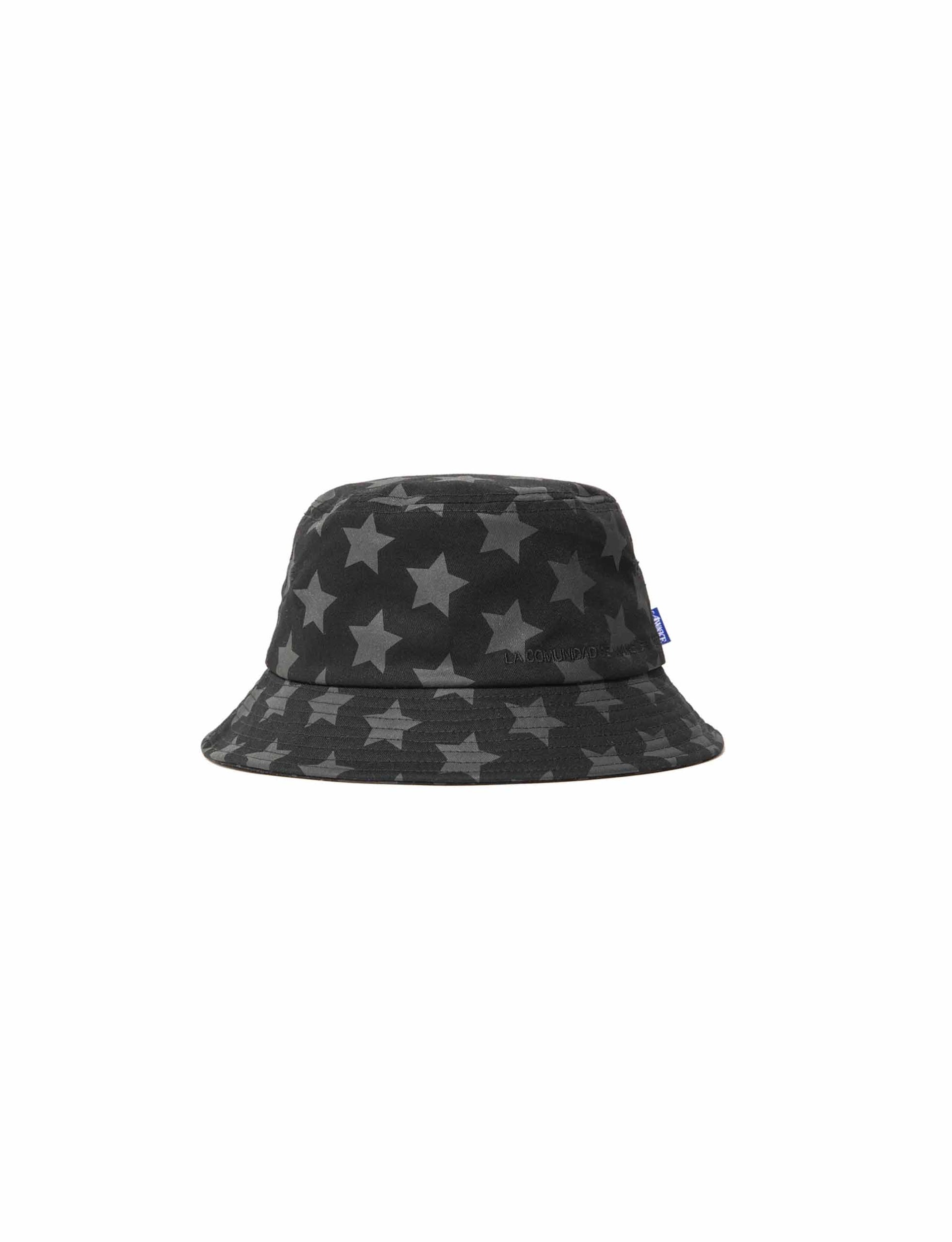 AWAKE Star Printed Bucket Hat black