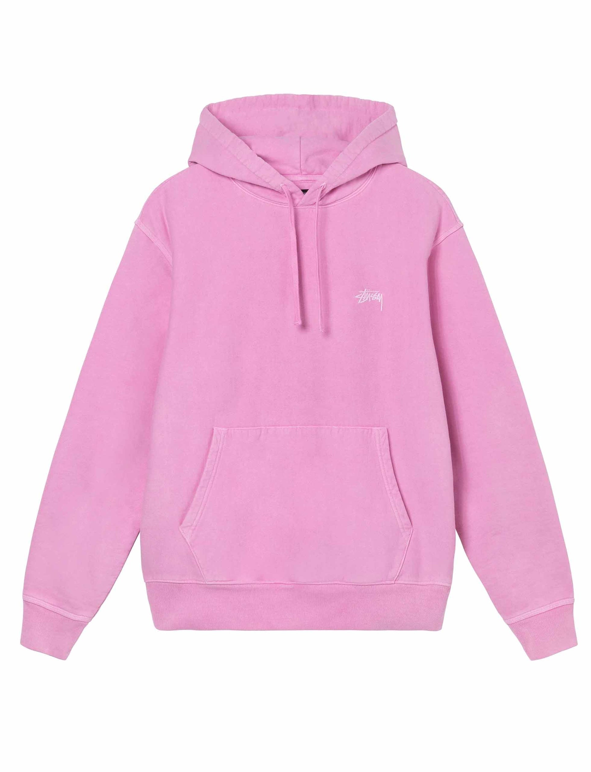 STÜSSY Stock Logo Hood PINK