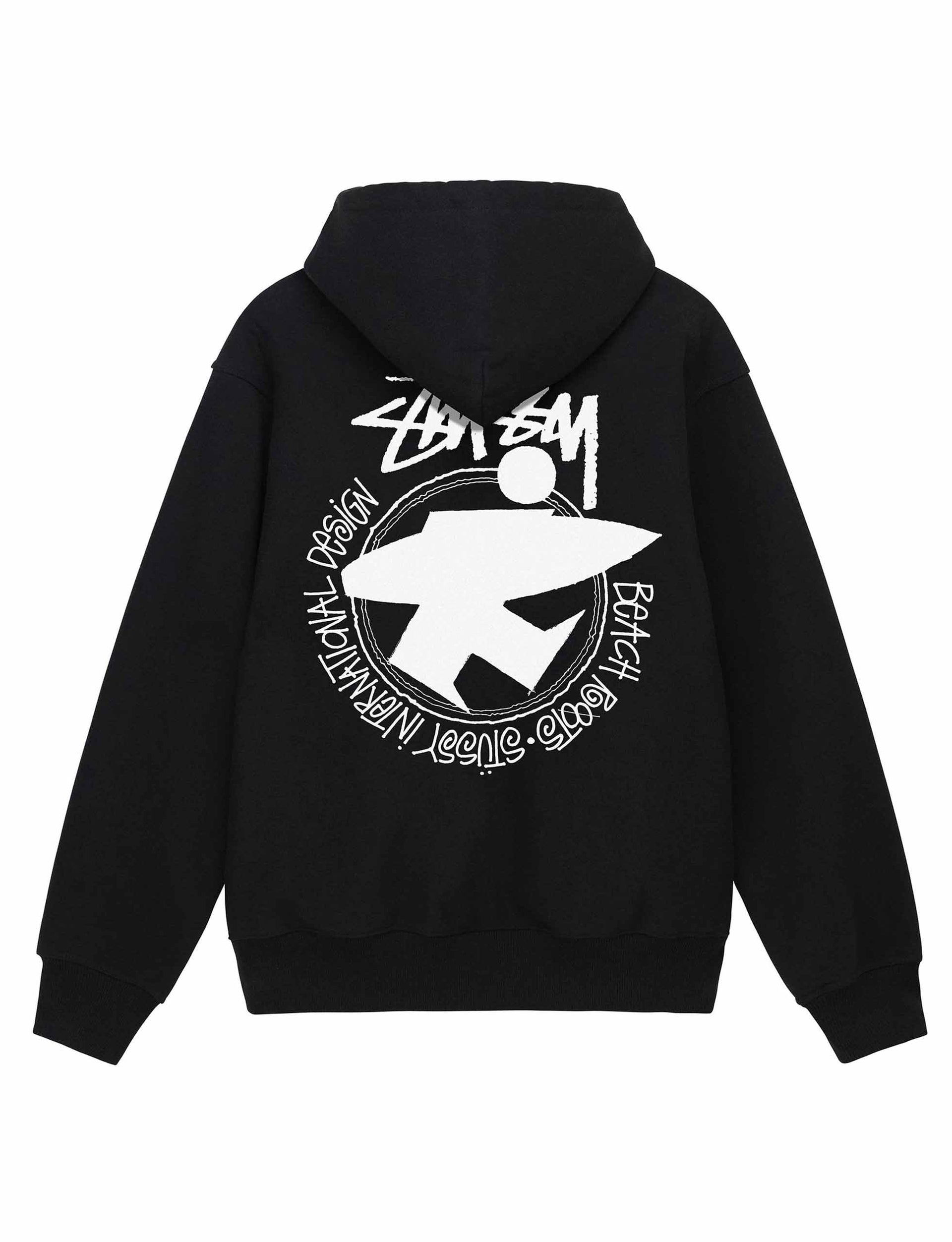STÜSSY Beach Roots Hood BLACK