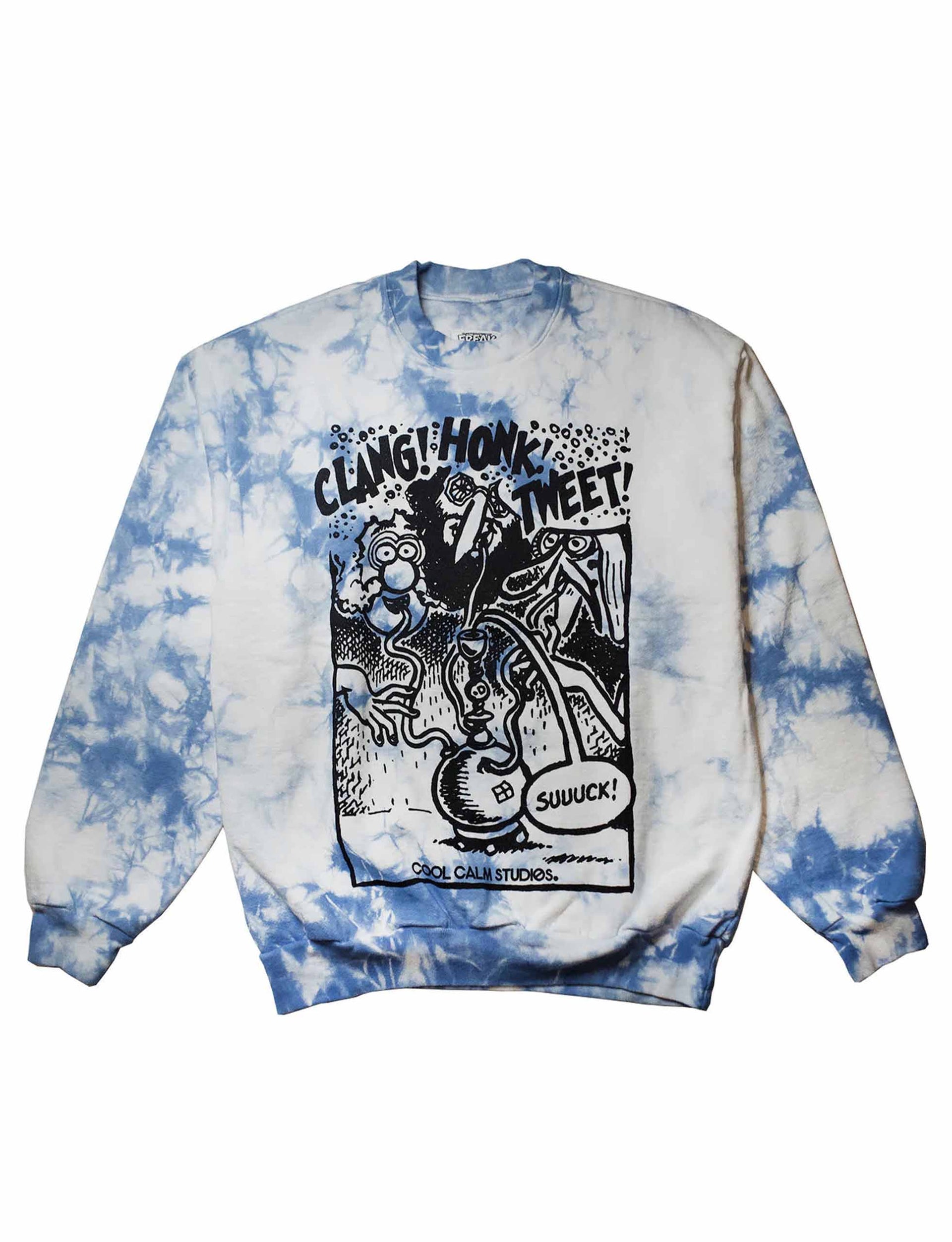 COOL CALM STUDIOS Bubble'n Tie Dye Crewneck