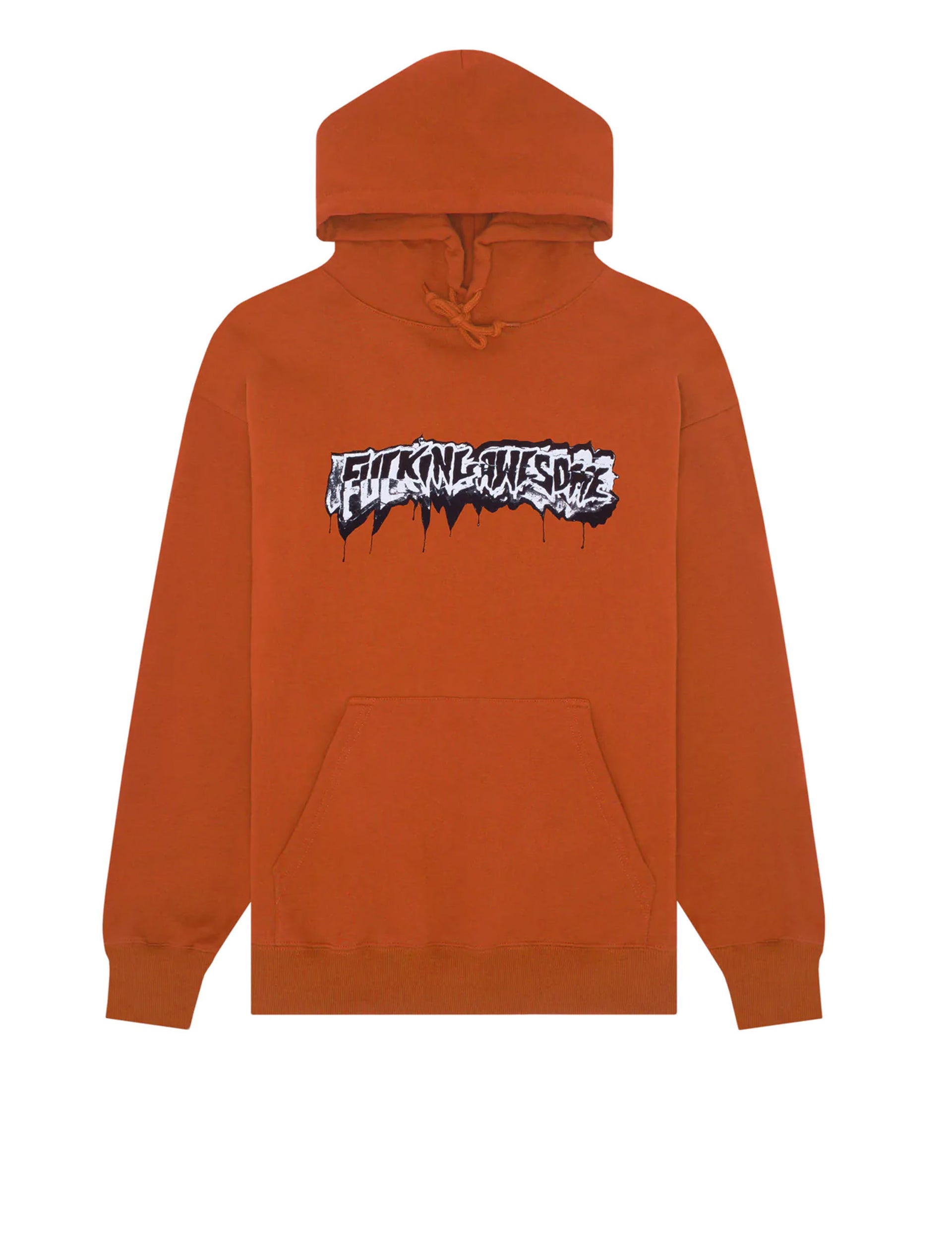 FUCKING AWESOME DILL CUT UP LOGO HOODIE BROWN