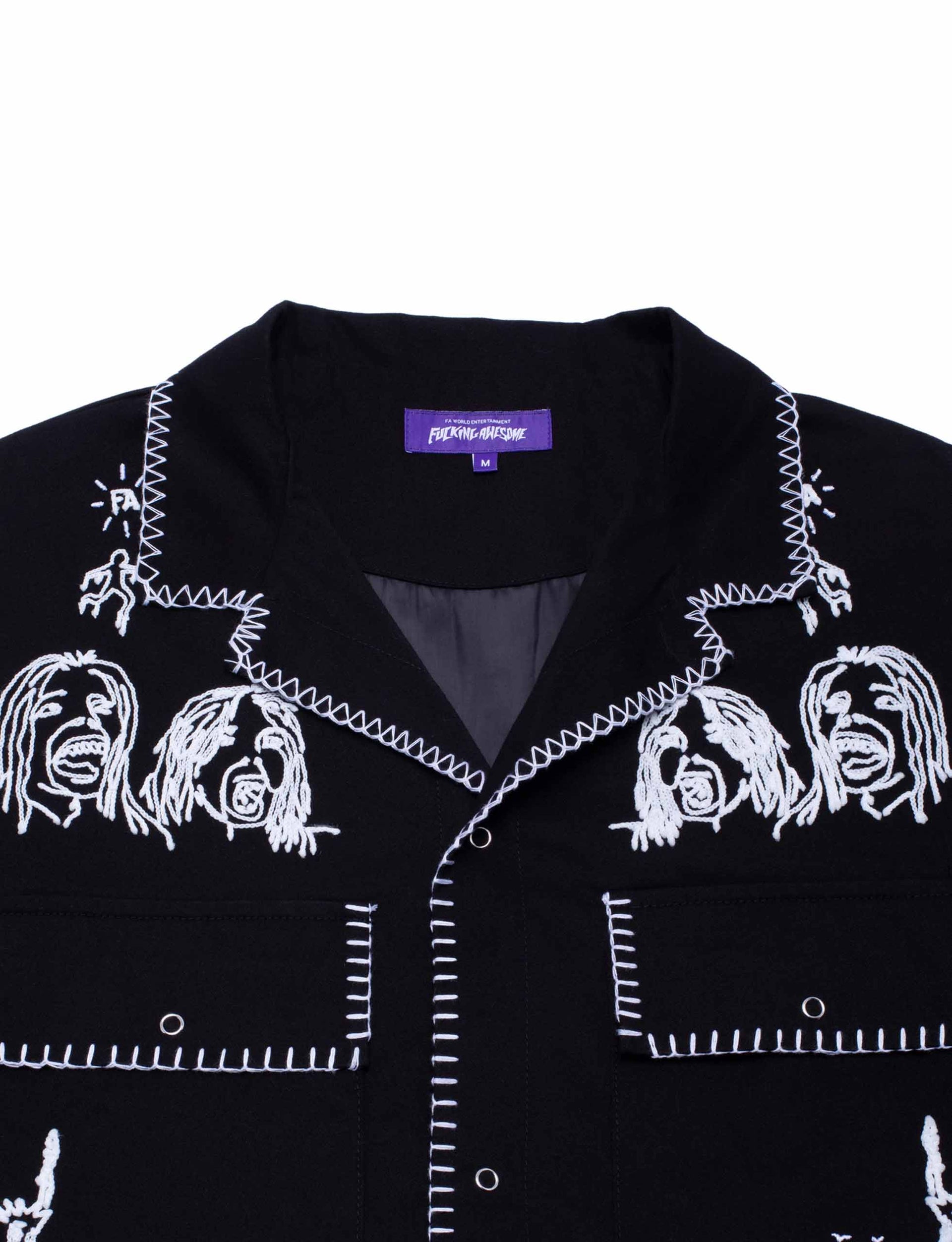 Fucking Awesome Embroidered Mechanics Jacket - Black