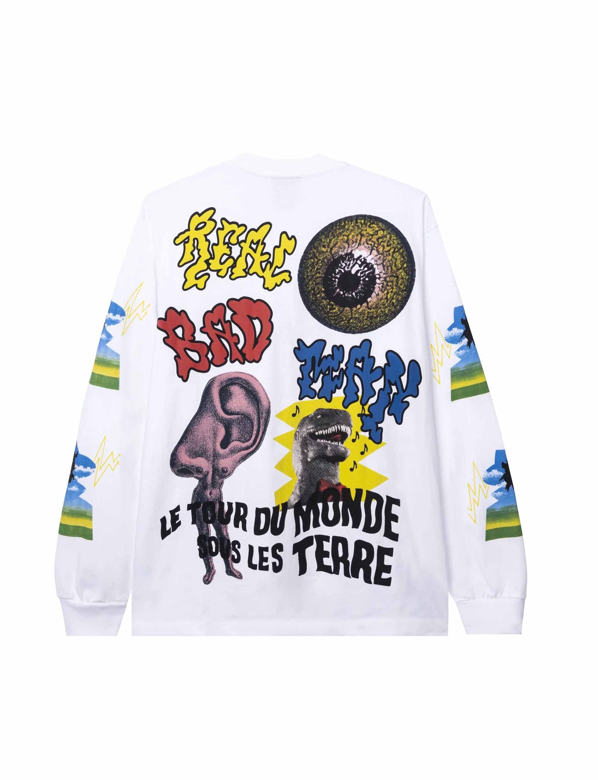 REAL BAD MAN HARDCORE SCI FI LS TEE WHITE