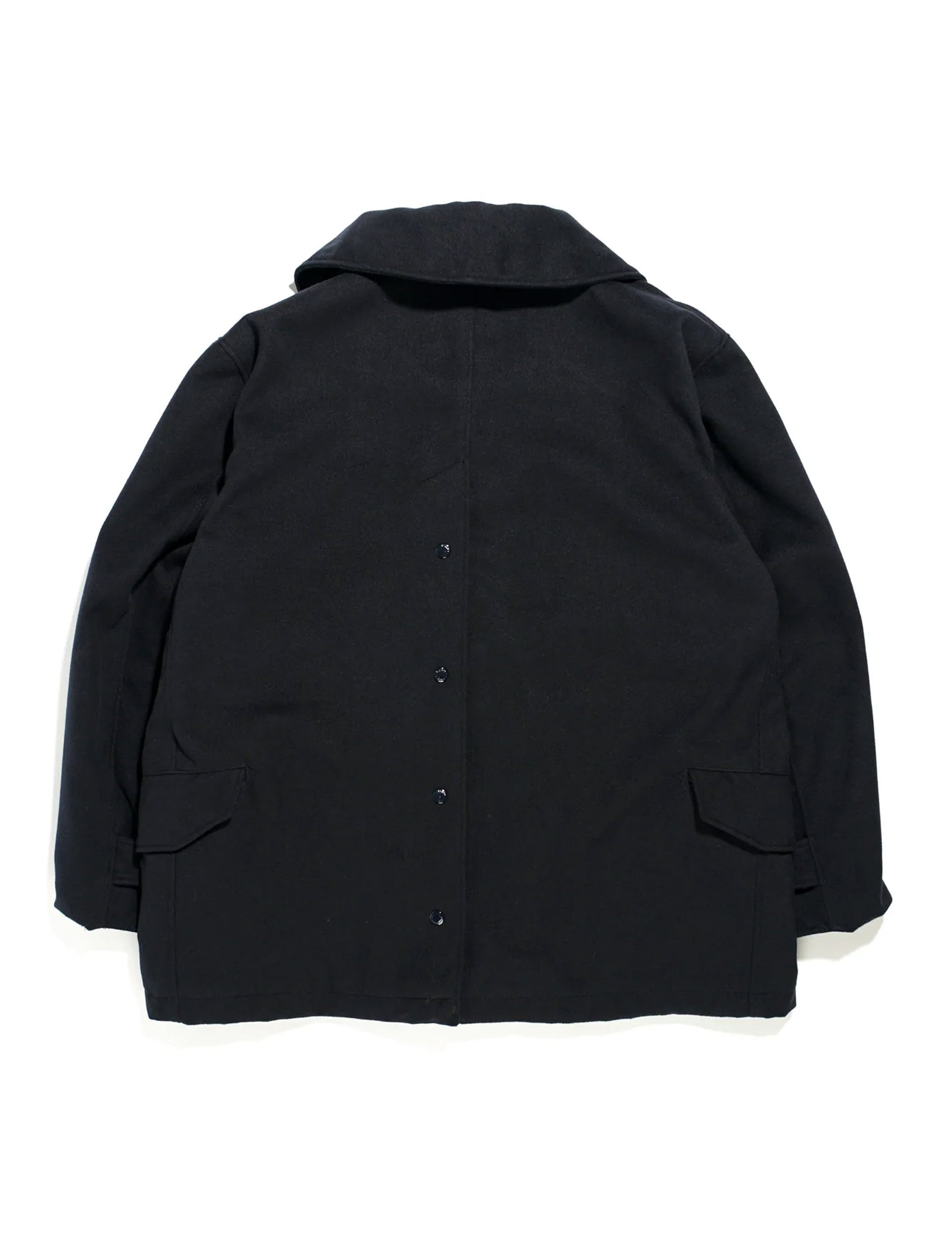 ENGINEERED GARMENTS LH Pea Coat Dk Navy Polyester Fake Melton