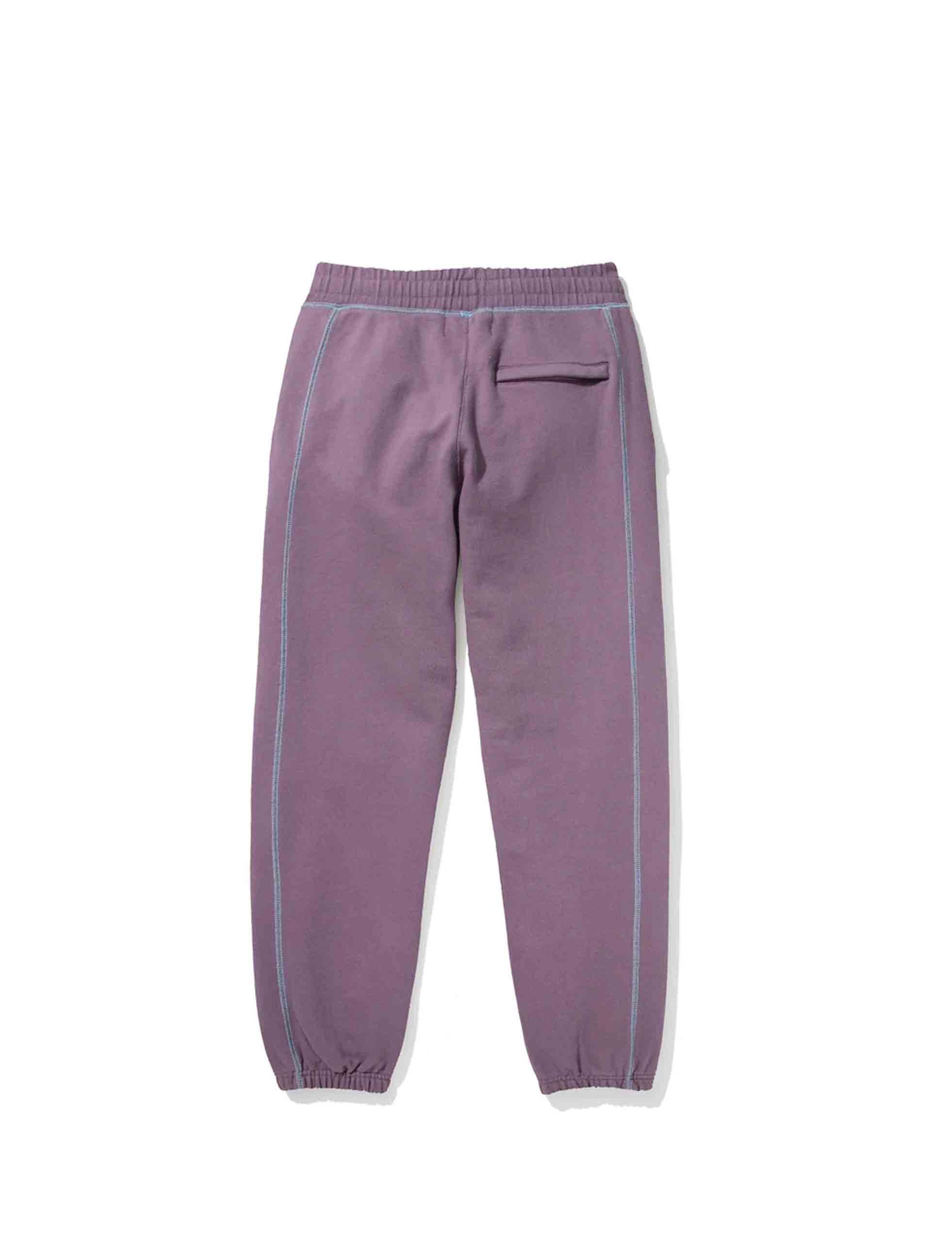 AWAKE NY CONTRAST STITCH SCRIPT LOGO SWEATPANT PURPLE