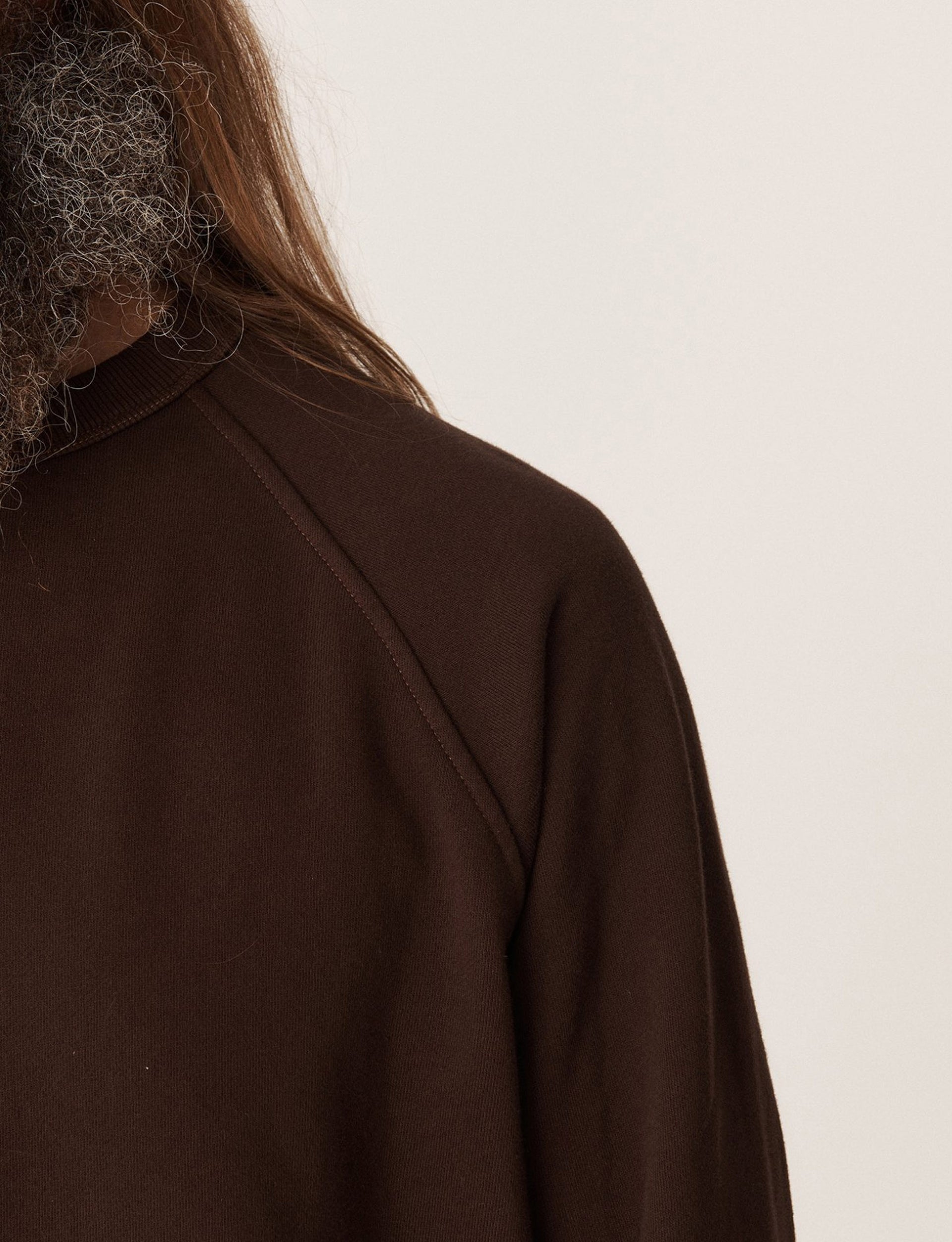 YMC SHRANK LOOPBACK SWEATSHIRT BROWN