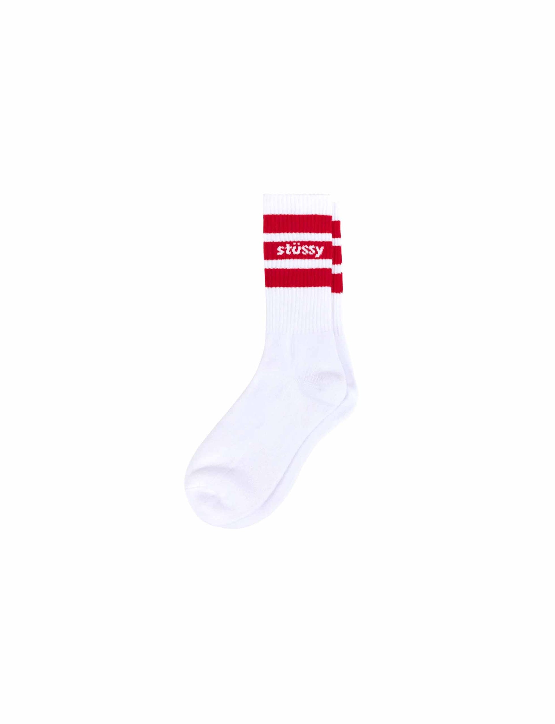 STÜSSY Stripe Crew Socks RED
