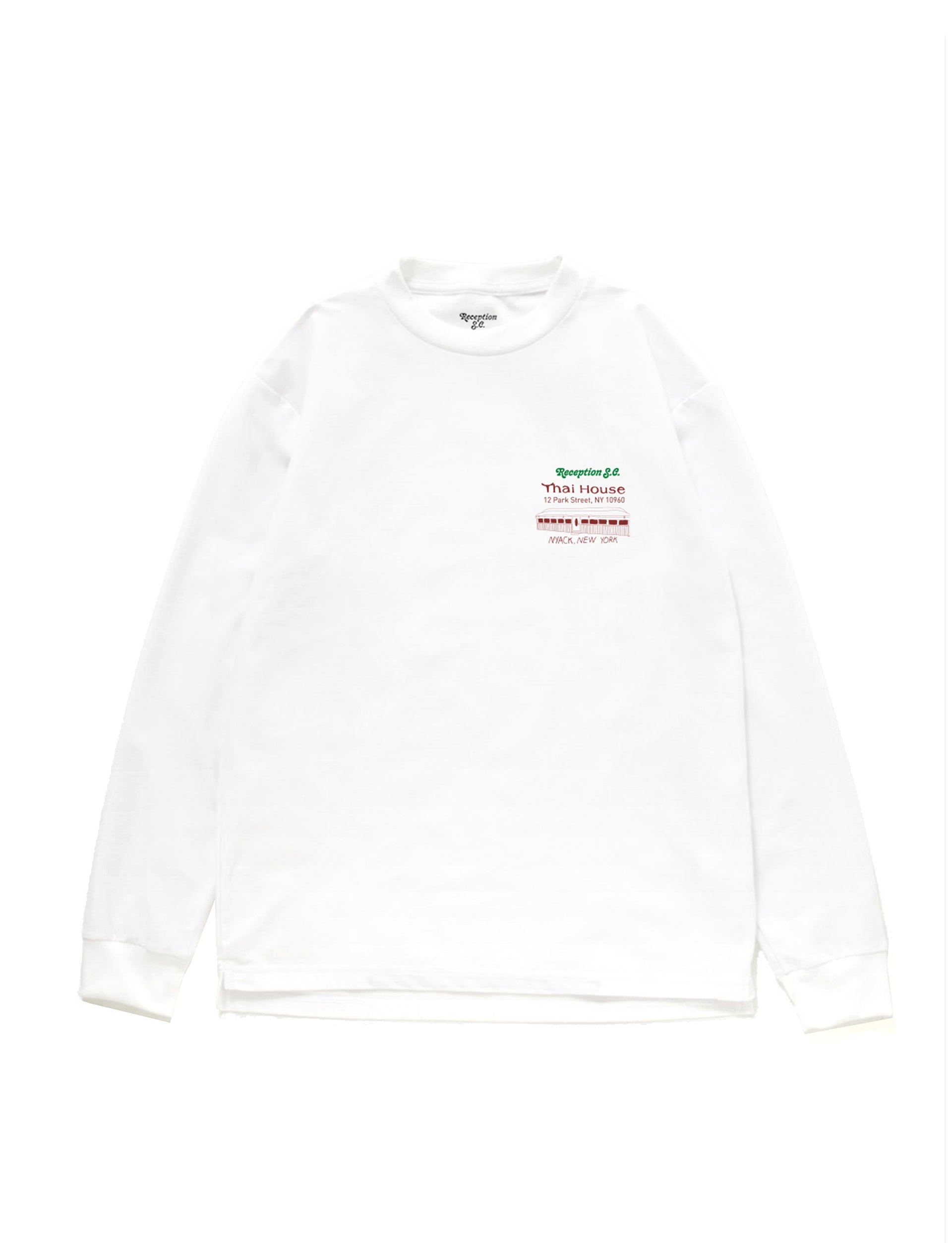 RECEPTION CLOTHING LS TEE THAI HOUSE COTTON SINGLE JERSEY WHITE